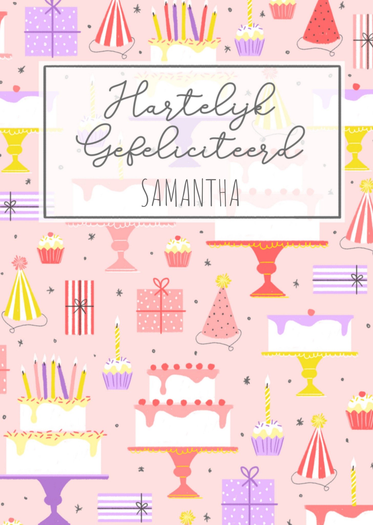 Okey Dokey design Verjaardagskaart met naam Kaart Making Meadows