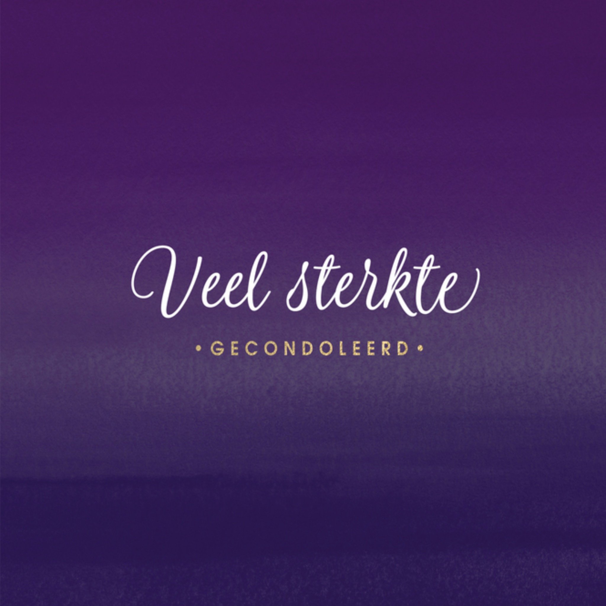 Condoleancekaart Veel sterkte Vierkante Kaart Luckz