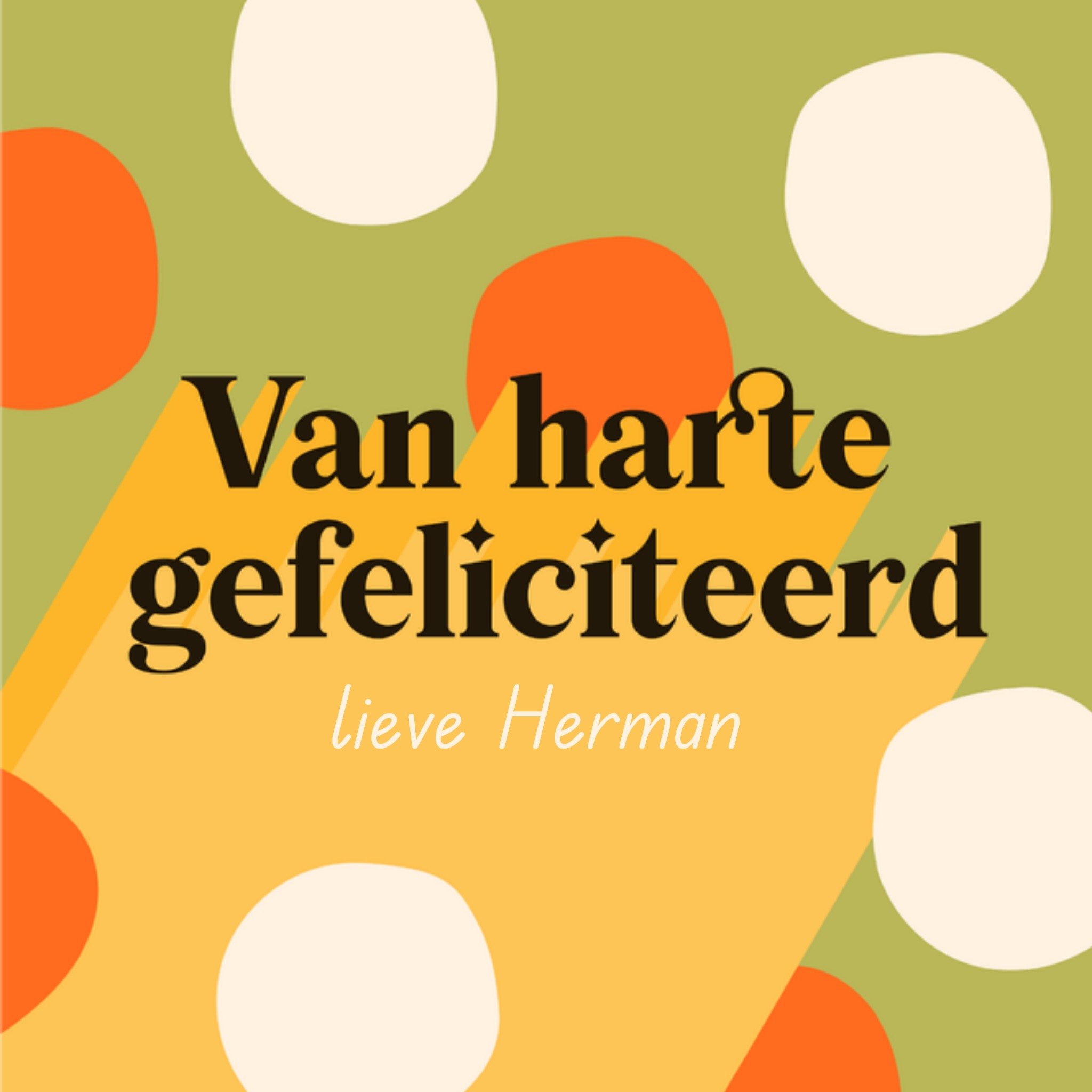 Greetz Verjaardagskaart Van harte gefeliciteerd Vierkant