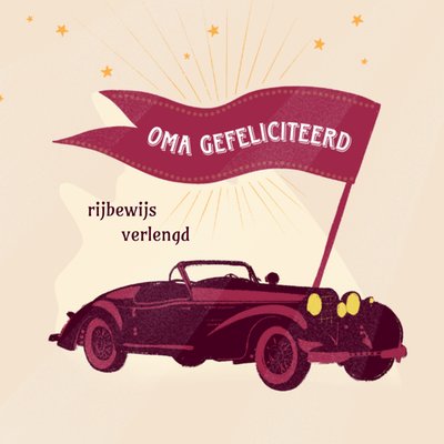 Greetz | Geslaagd kaart | oma | auto