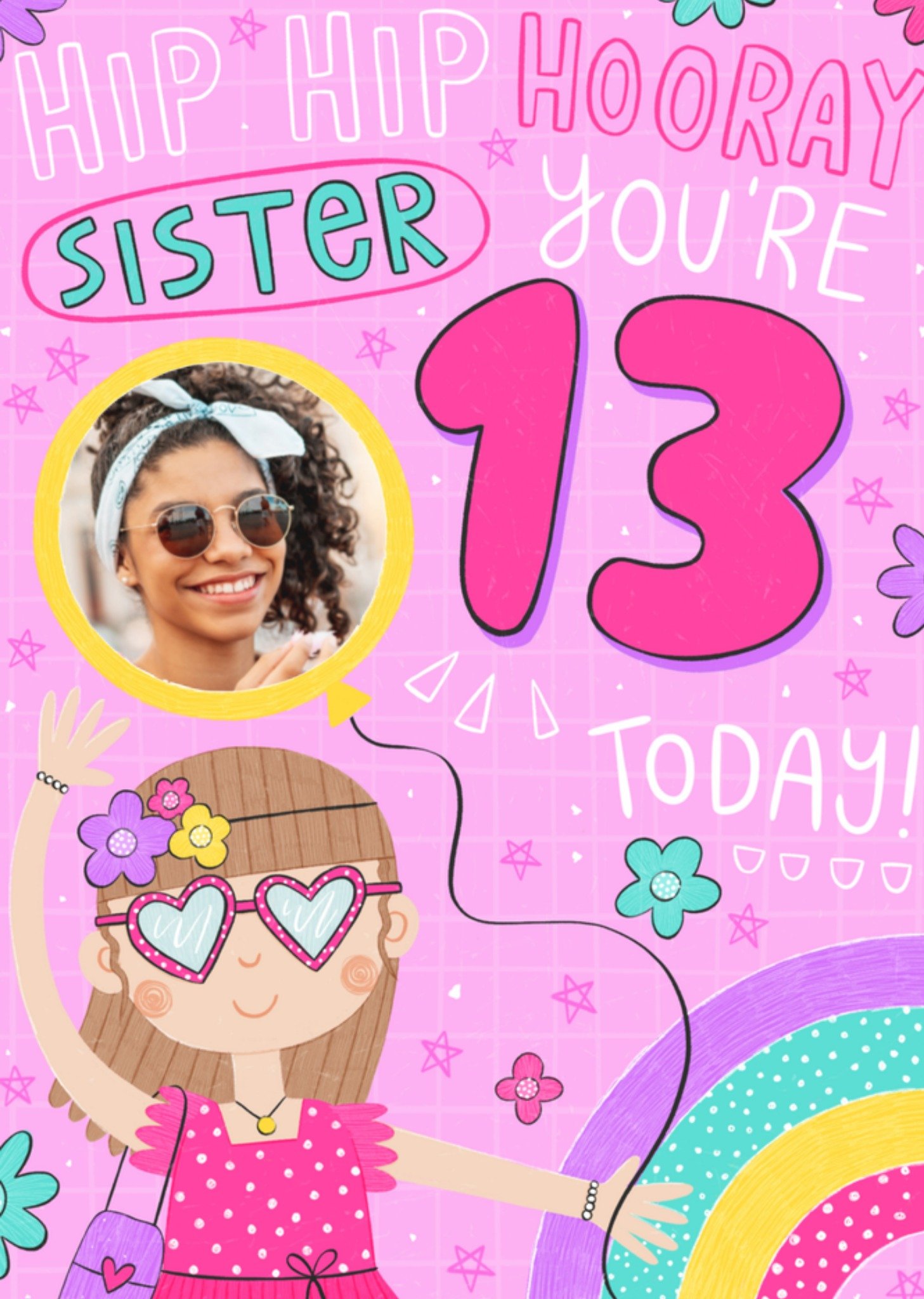 Verjaardagskaart hip hooray fotokaart Greetz