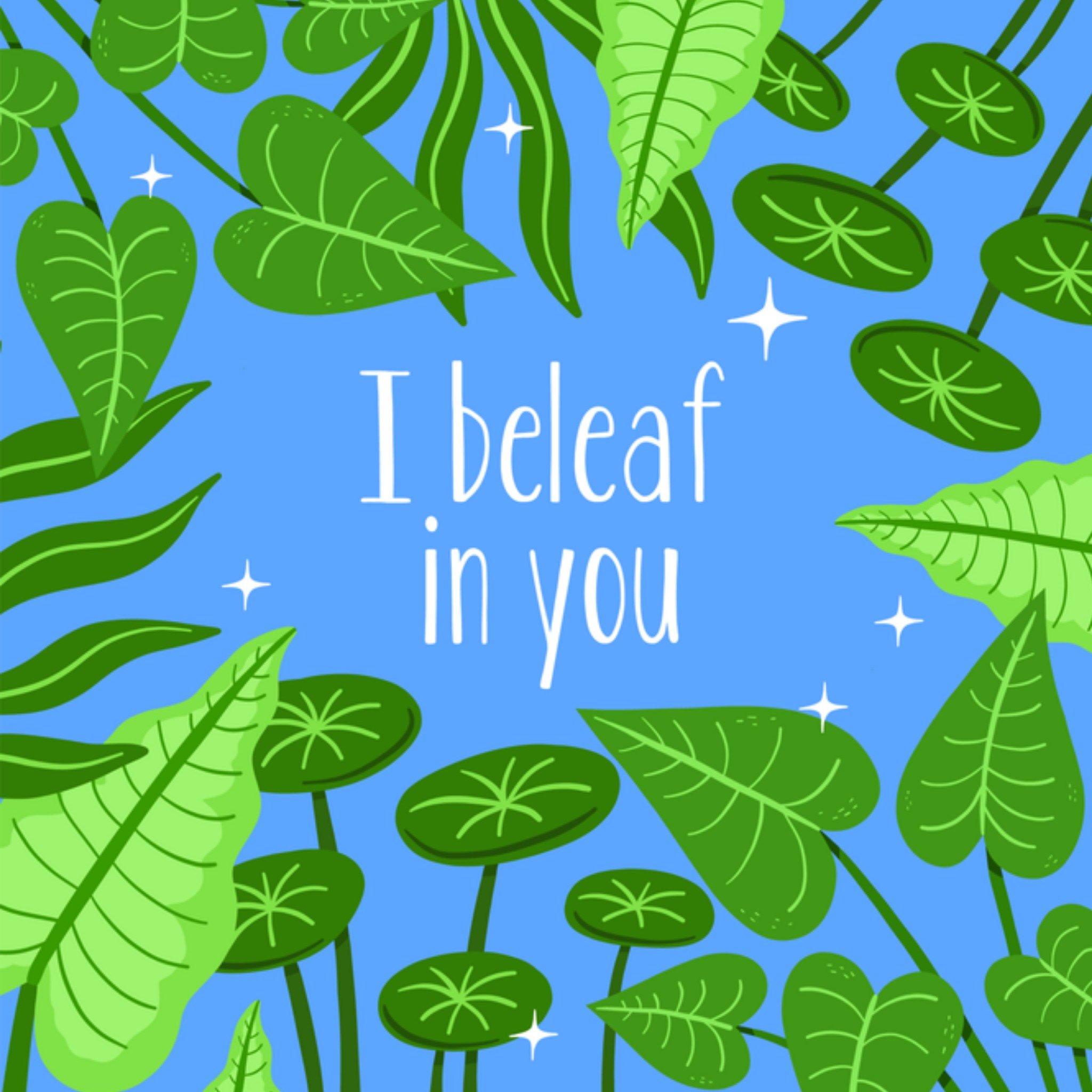 Greetz Succes kaart I Beleaf in you Vierkant