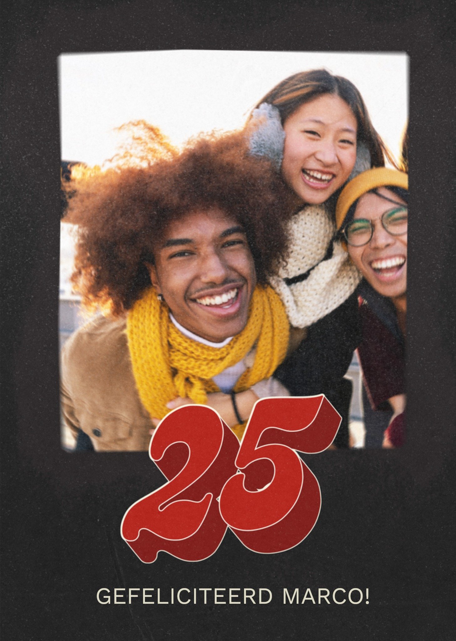 Greetz Verjaardagskaart 25 jaar fotokaart Standard Card