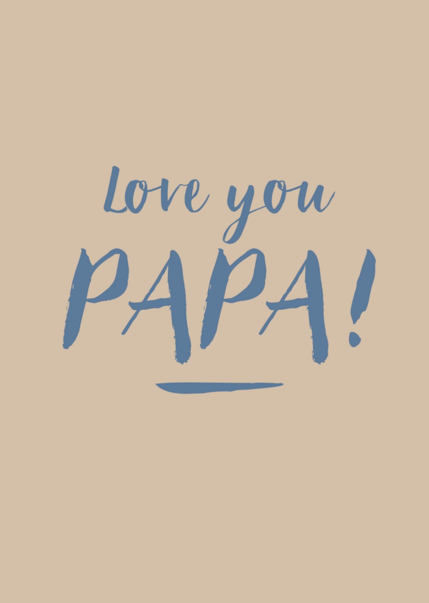 Vaderdagkaart Love you papa Kaart Greetz