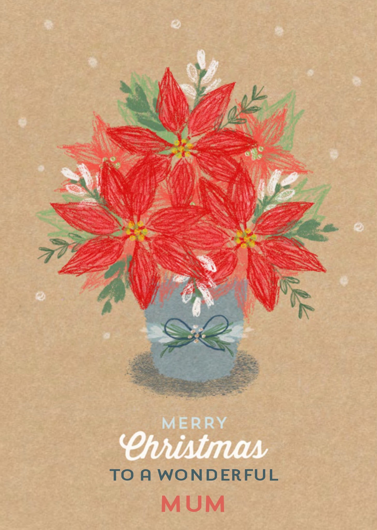 Greetz Kerstkaart fleurig mama Standard Card