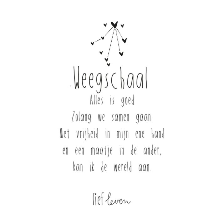 Lief Leven | Sterrenbeeld kaart | Weegschaal