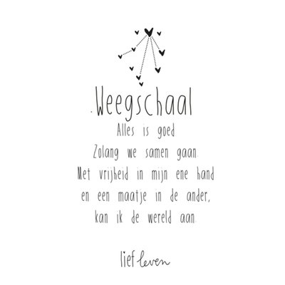 Lief Leven | Sterrenbeeld kaart | Weegschaal