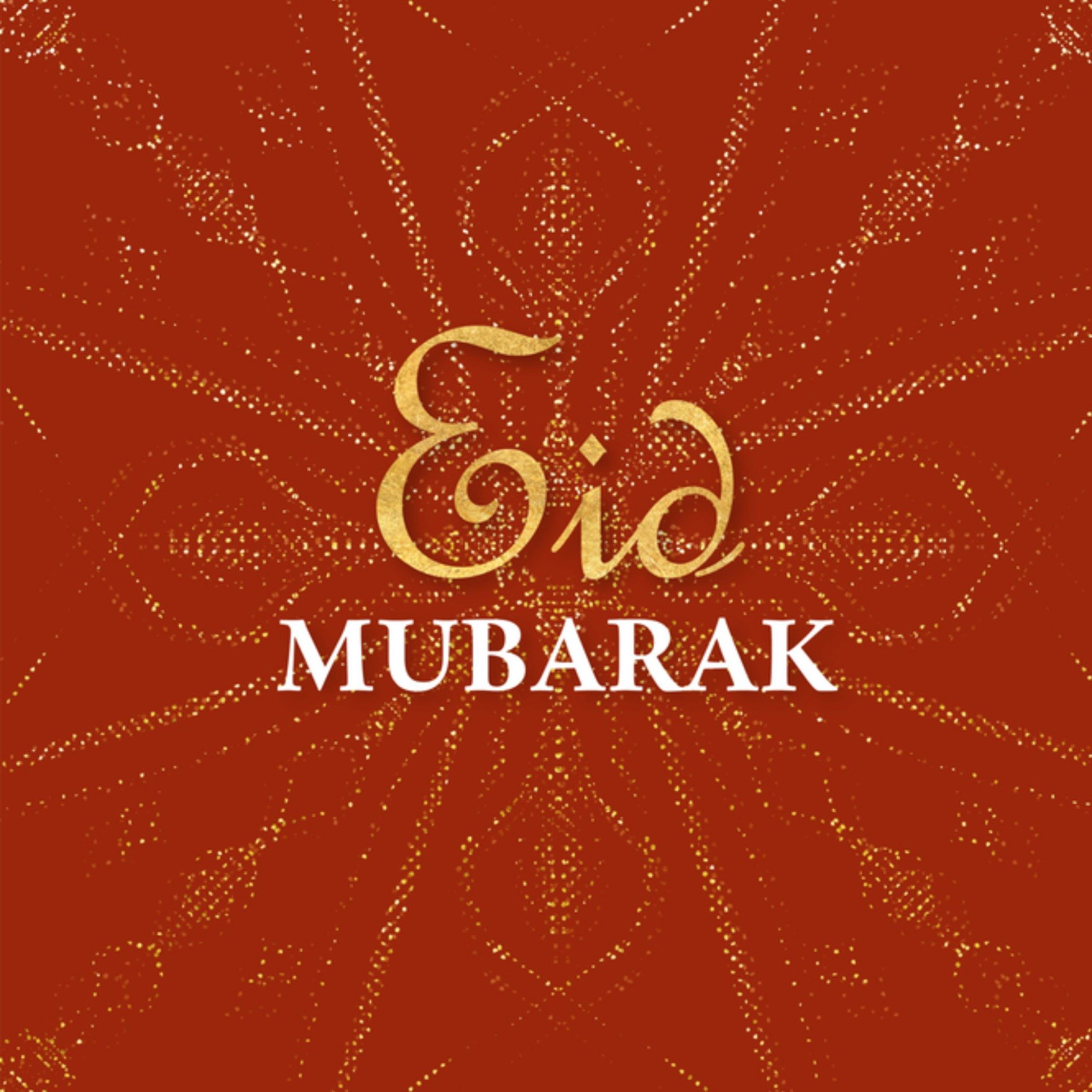 Greetz Eid Mubarak kaart Tekst Vierkant