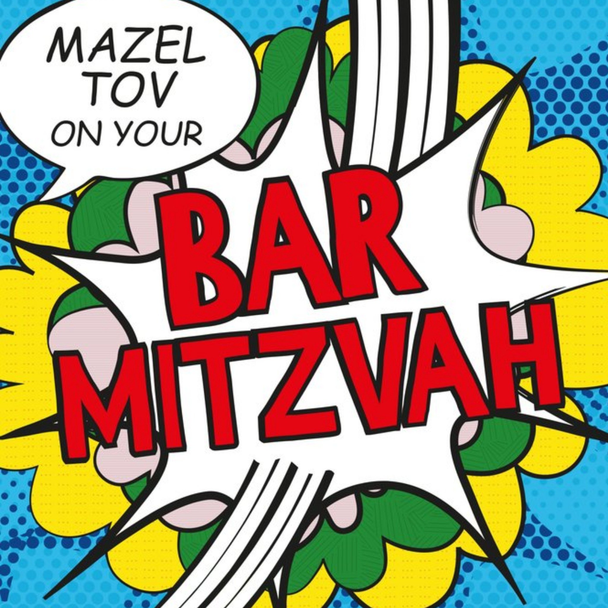 Davora Bar Mitzvah kaart Comic Vierkante Kaart Davora Ltd