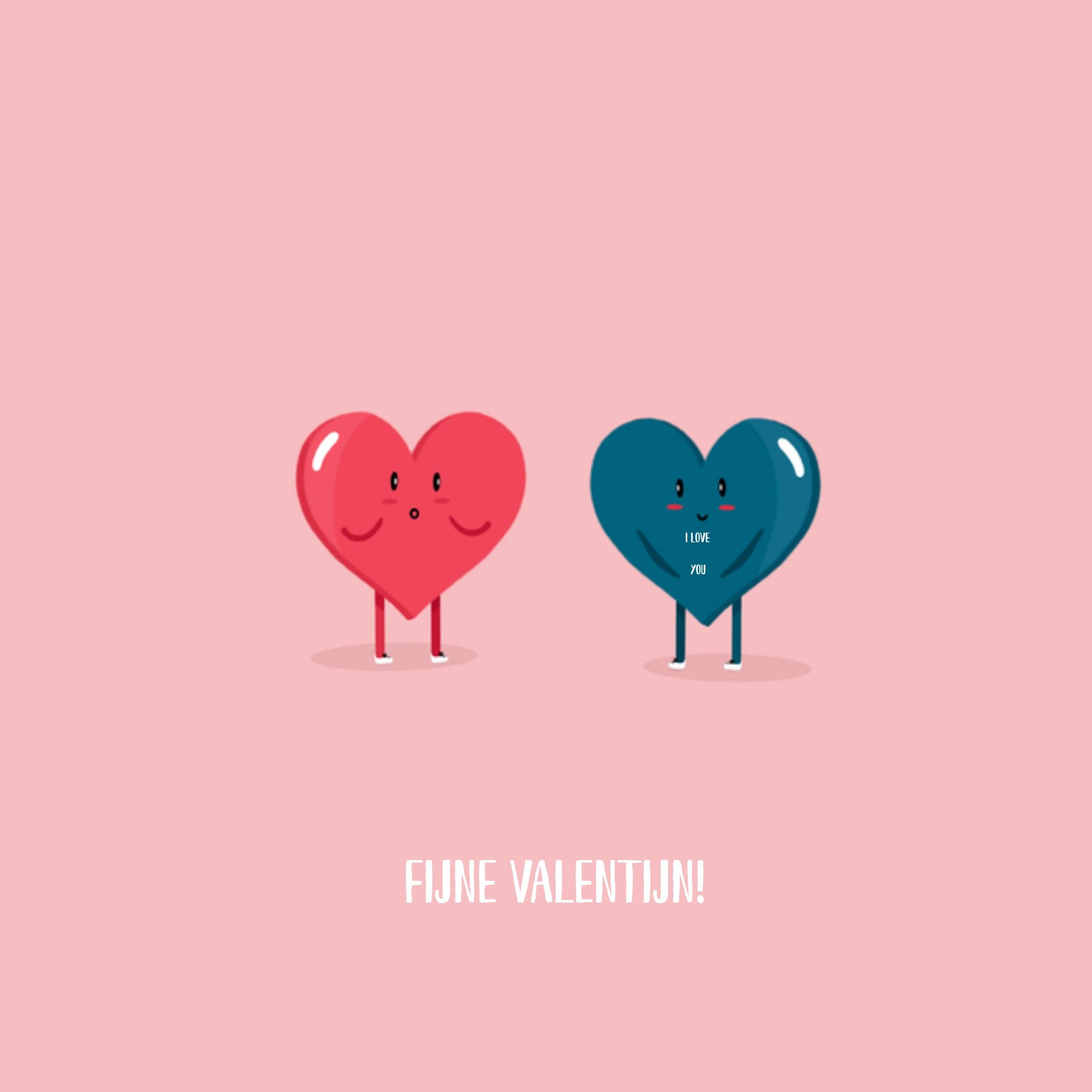Greetz Valentijnskaart hartjes Vierkant