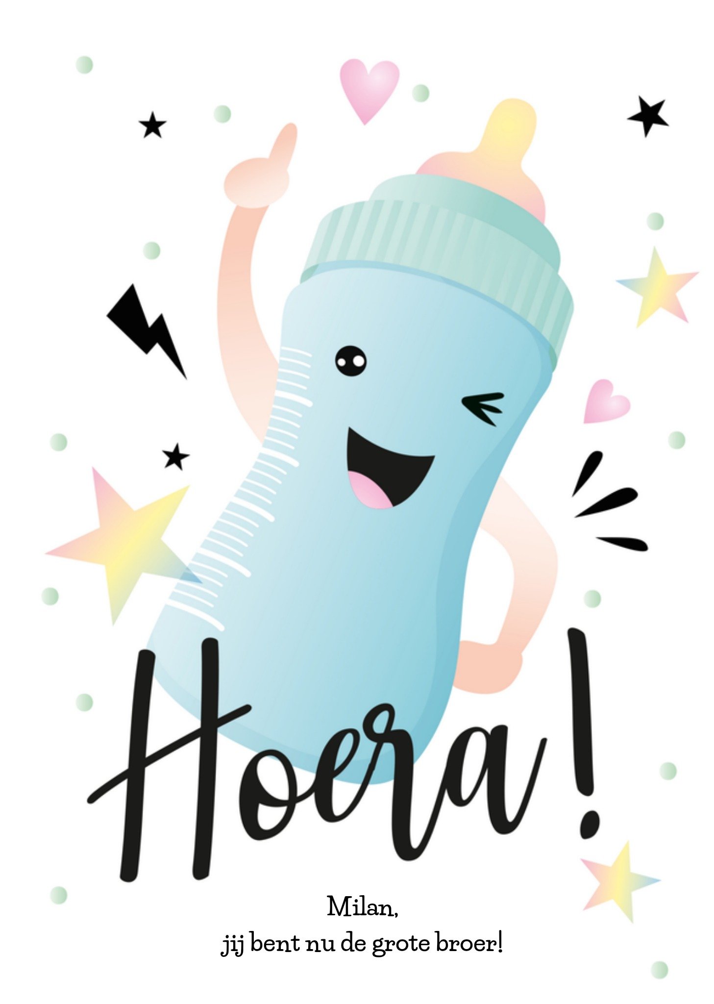 Geboortekaart Tekst Vrolijk Kaart Luckz