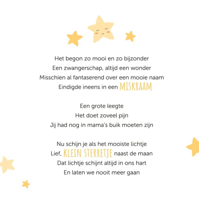 Kleine Vlindervoetjes | Condoleance | miskraam