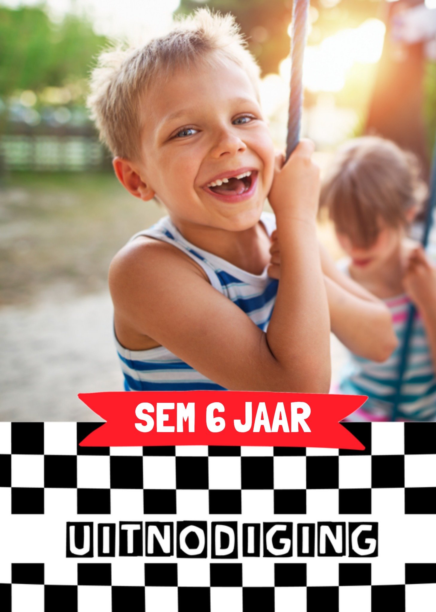 Kinderfeestje Race Kaart Greetz
