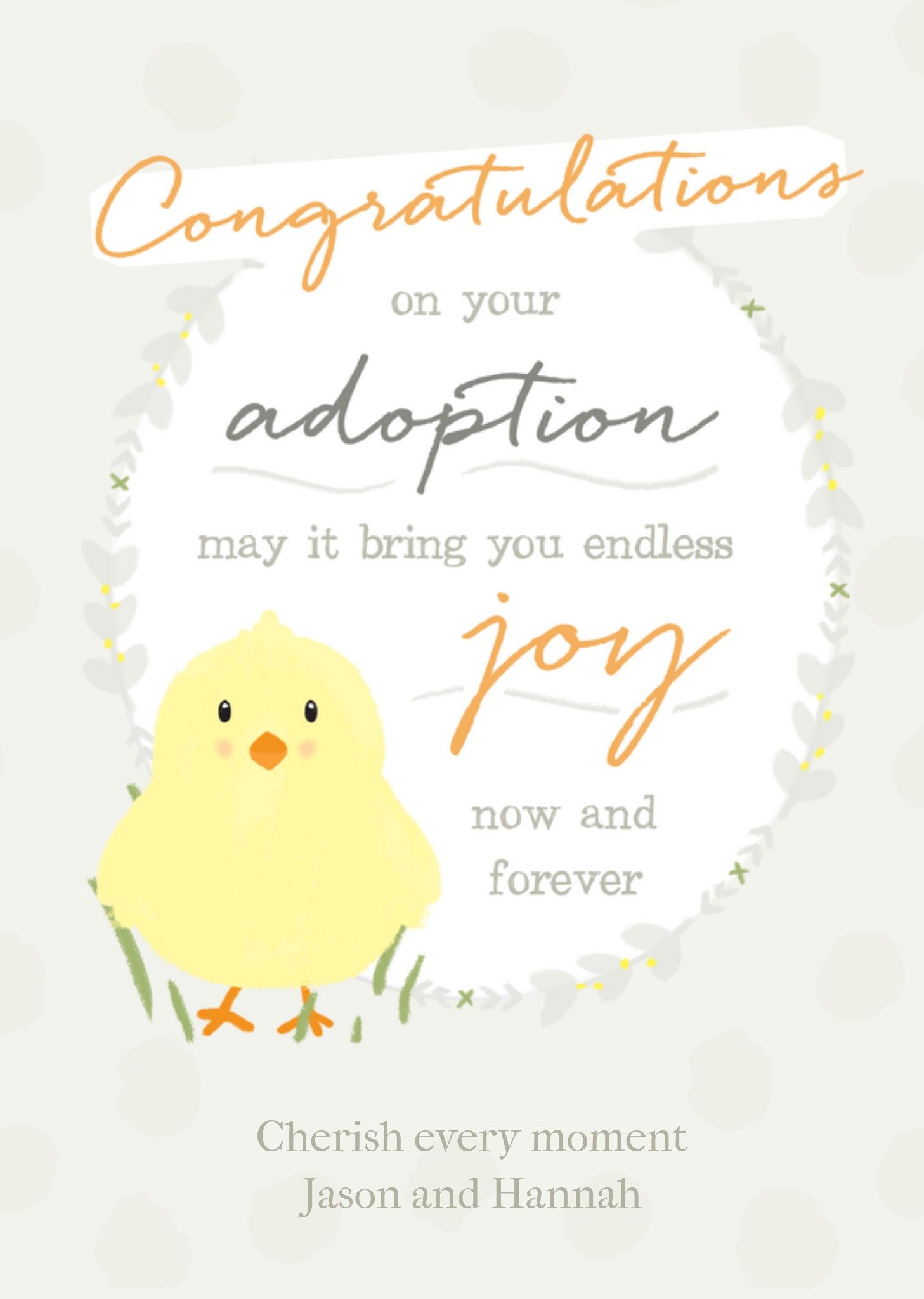 Adoptiekaart met naam Kaart Greetz