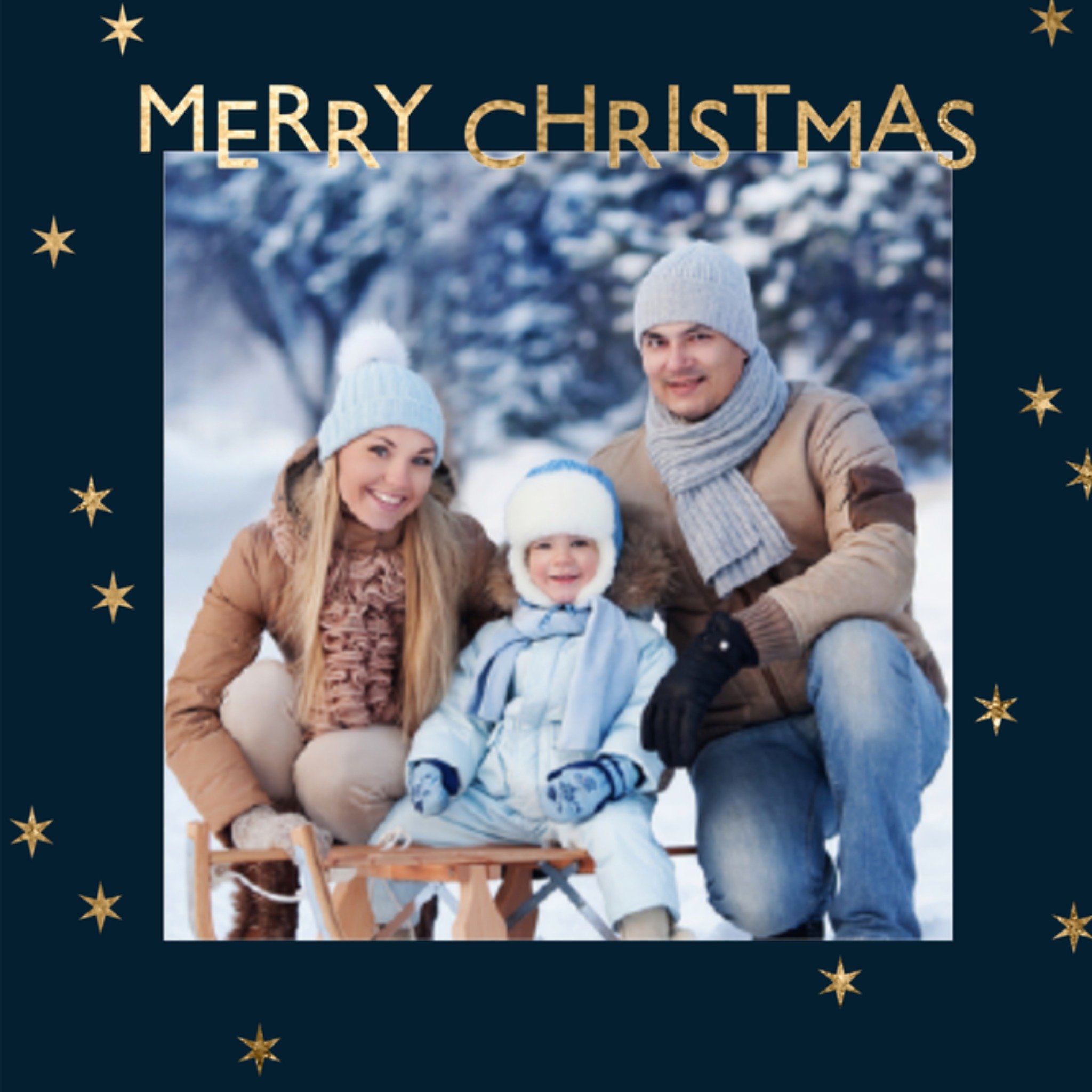 Greetz Kerst Glitter Foto Vierkant