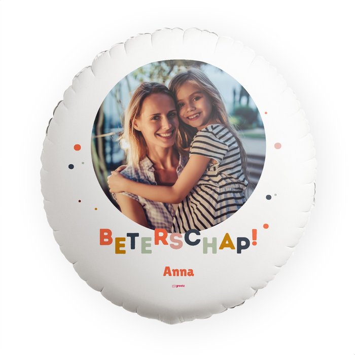 Ballon 'Beterschap met eigen naam'