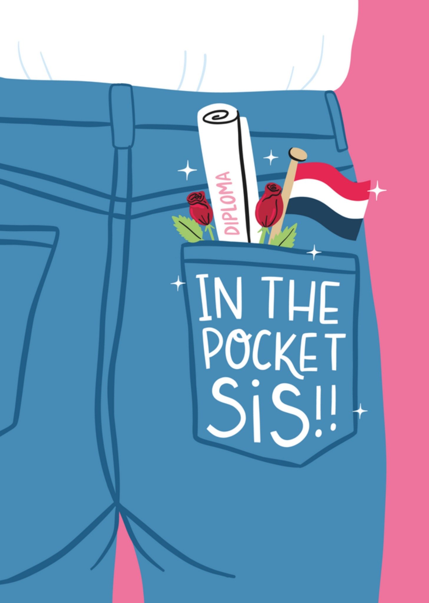 Geslaagd kaart Illustratie Diploma Kaart Greetz