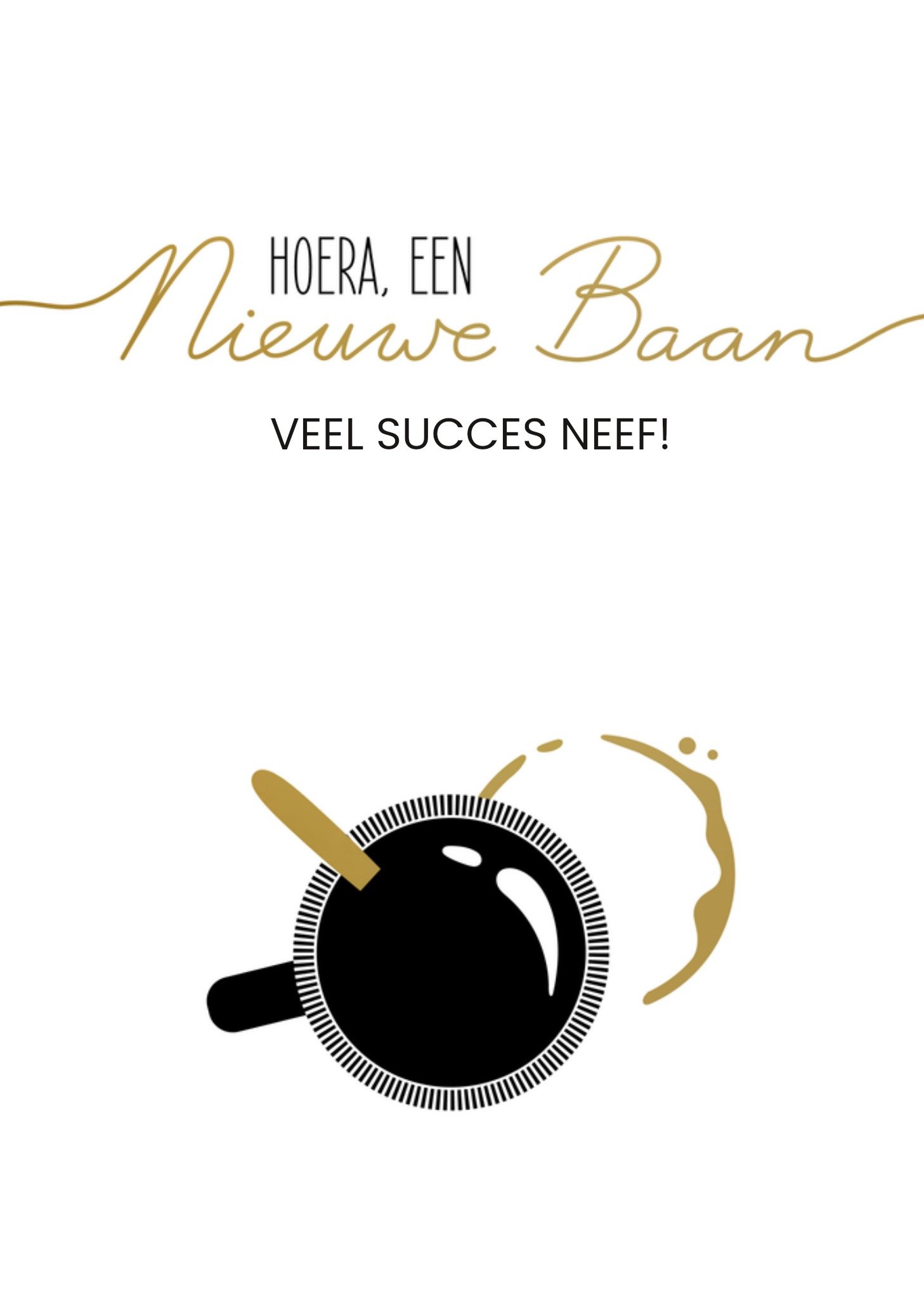 Nieuwe baan kaart Koffie Paperclip