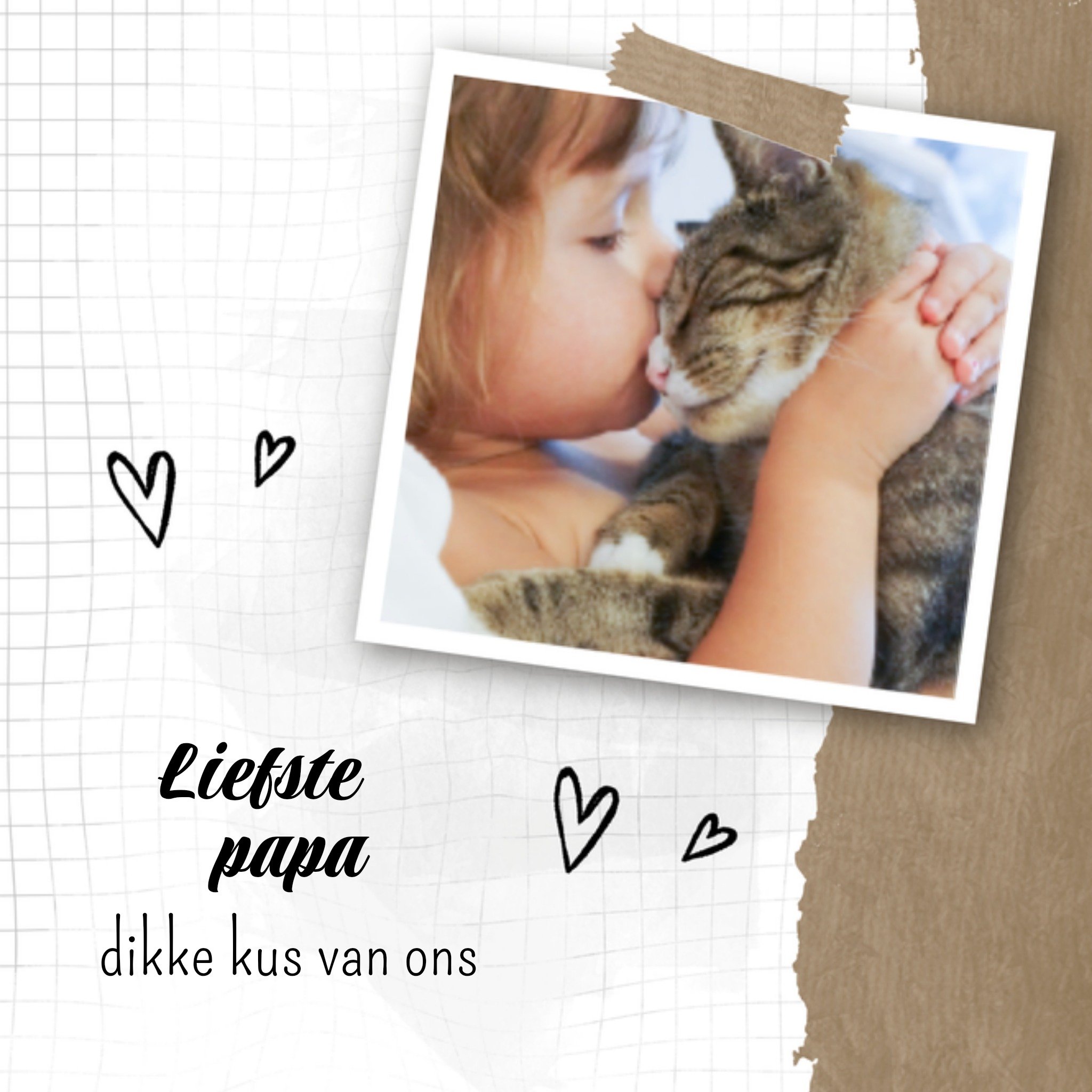 Greetz Vaderdagkaart fotokaart Vierkant