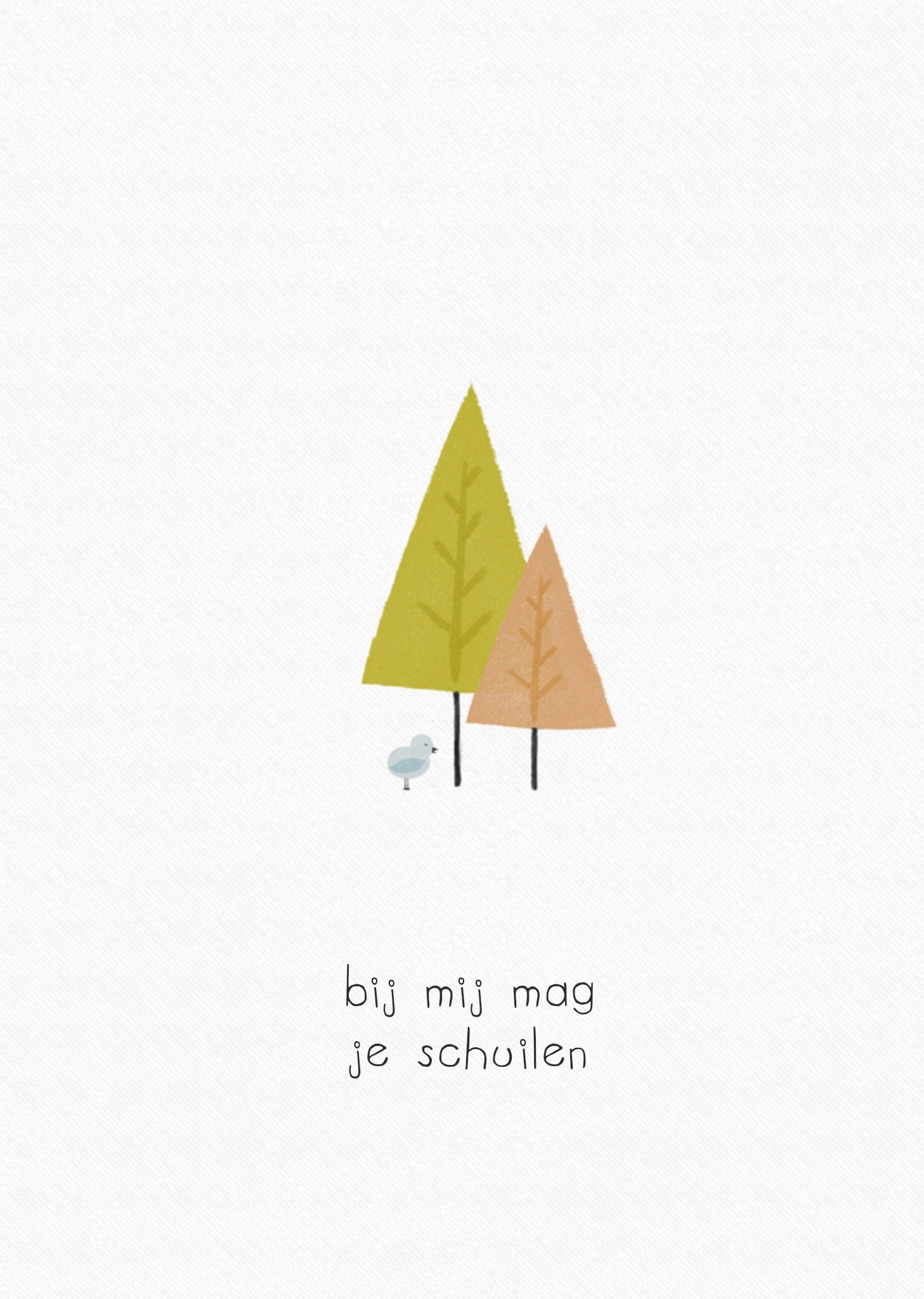 Greetz Denken aan kaart bomen schuilen Standard Card