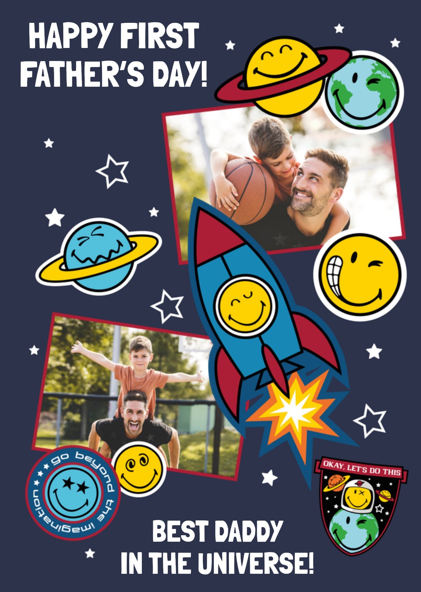 Vaderdagkaart Foto Upload Ruimte Raketten Greetz