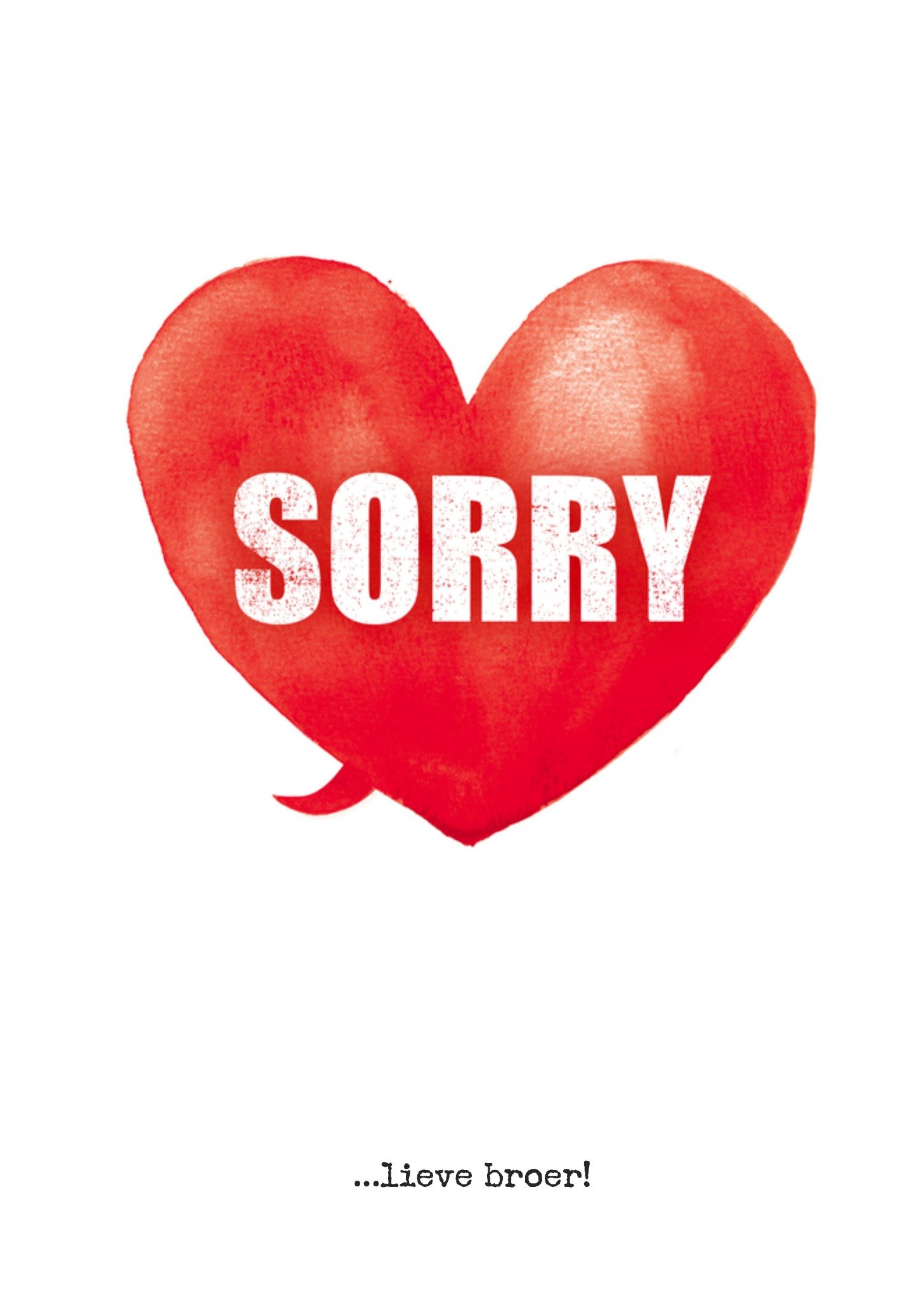 Sorry kaart Lieve broer Kaart Bright Spot