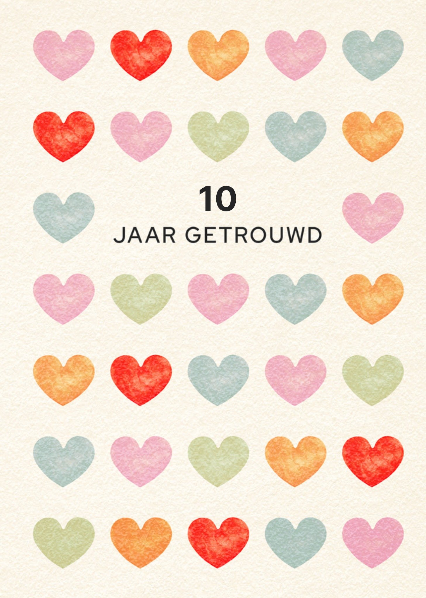 Jubileum kaart 10 Jaar getrouwd Bright Spot
