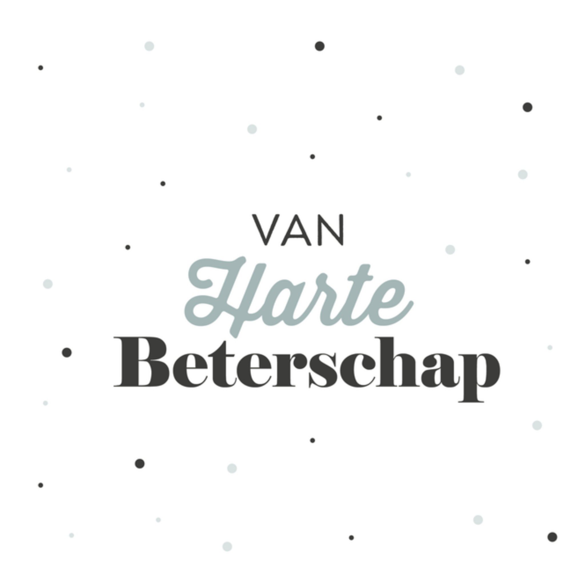 Greetz Beterschapskaart Van harte beterschap Vierkant
