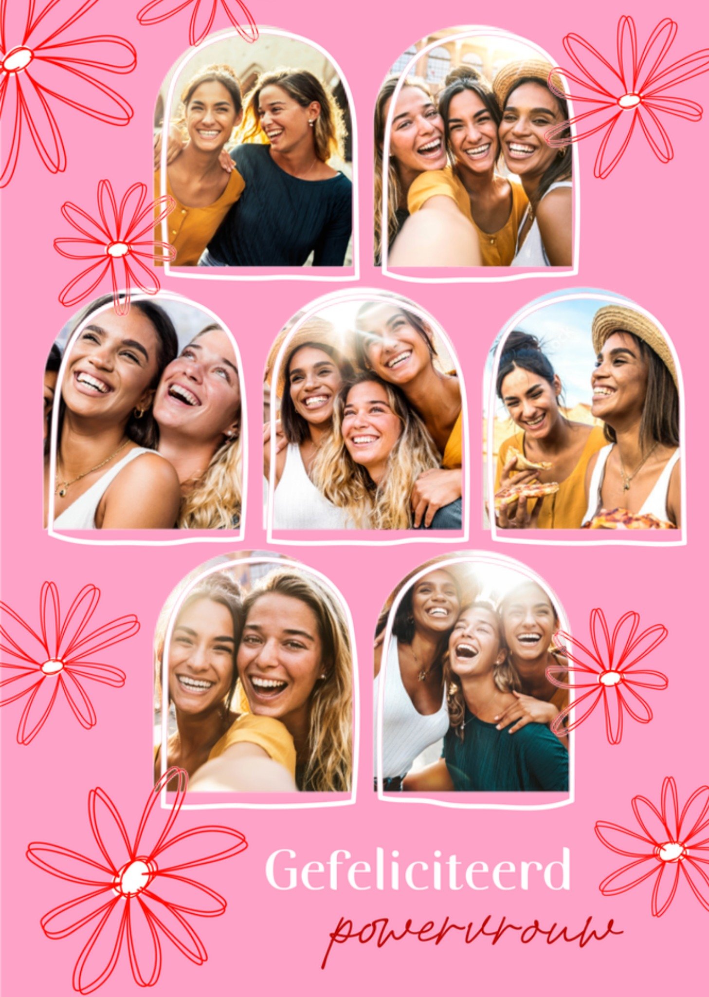 Greetz Verjaardagskaart Met fotos Powervrouw Standard Card
