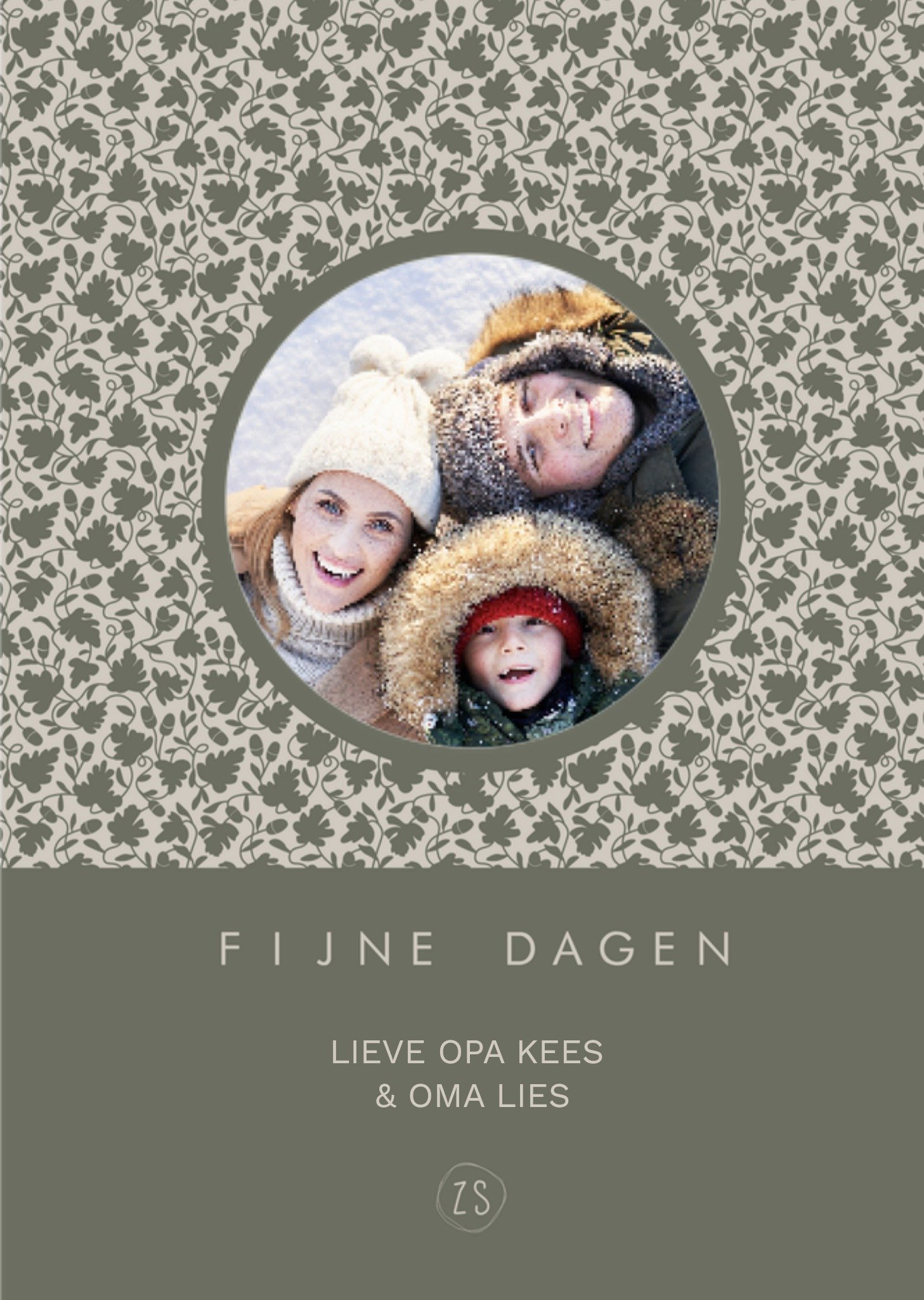 Zusss Kerstkaart Met foto Opa en Oma Standard Card