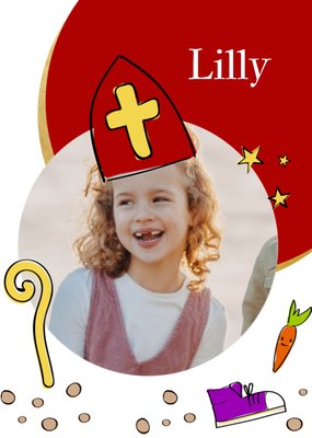 Sinterklaas Illustratie Foto Upload Kaart