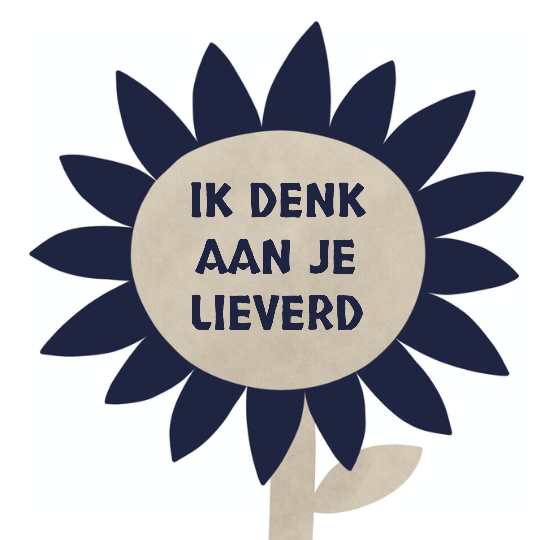 Greetz Denken aan kaart aanpasbare tekst Vierkant