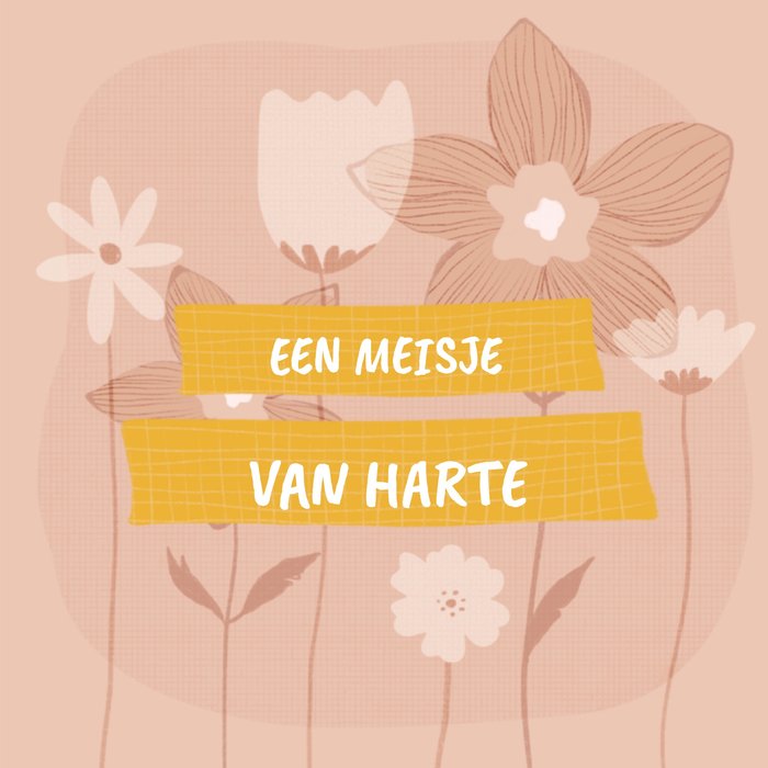 Greetz | Geboortekaart | bloemen