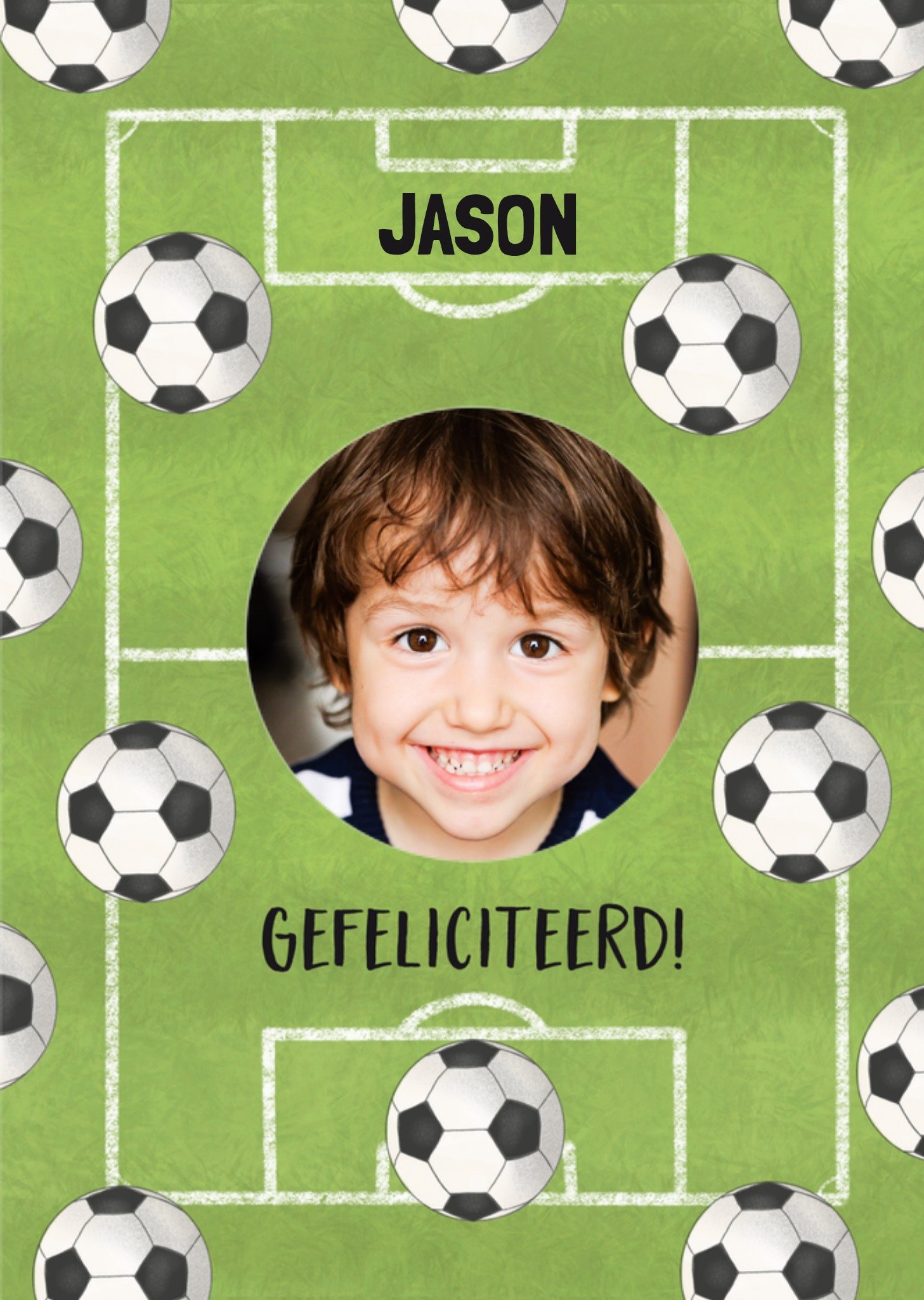 Verjaardagskaart Voetbal Met foto Kaart Tsjip
