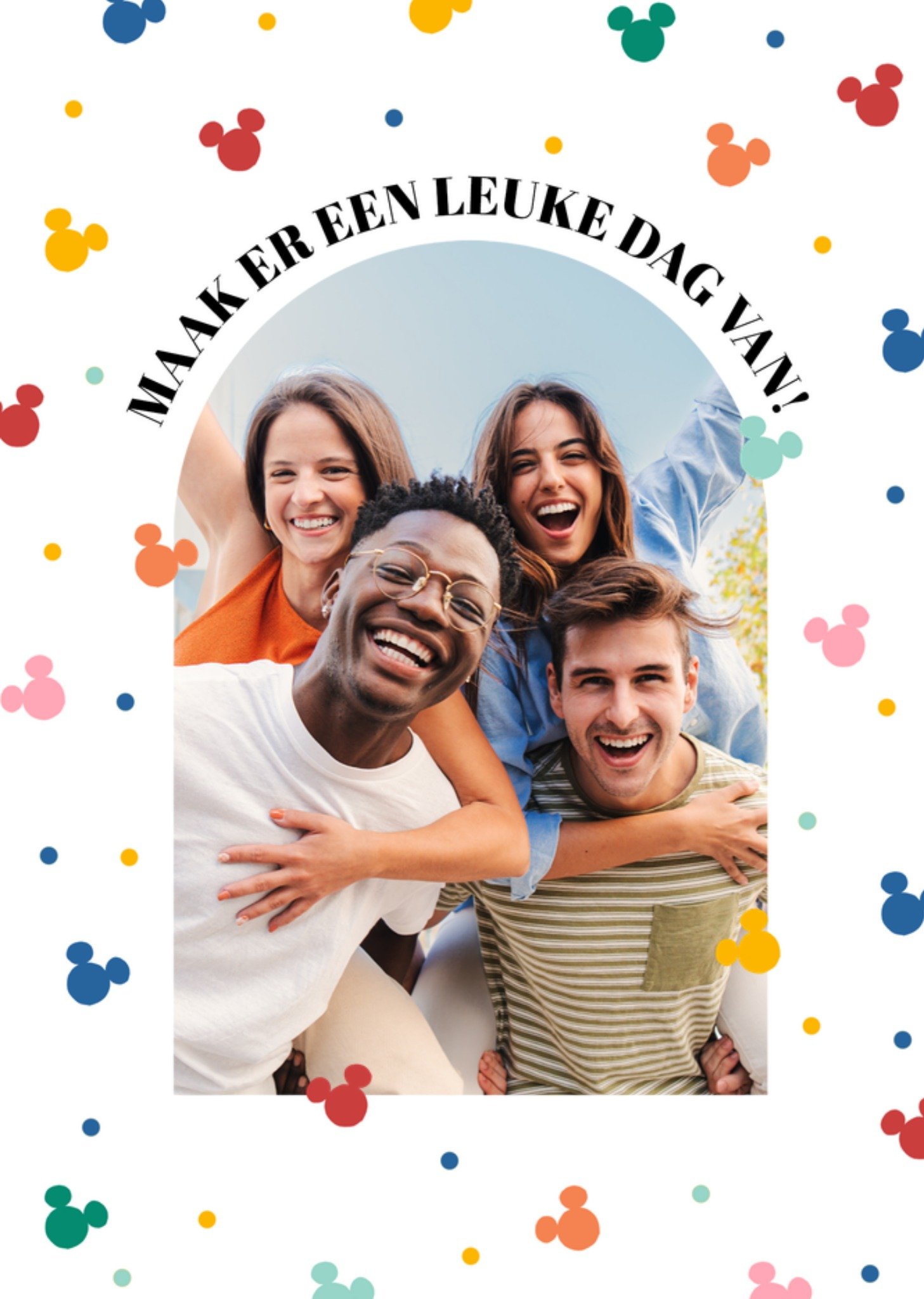 Disney Verjaardagskaart Maak Er Een Leuke Dag Van! Fotokaart Kaart Mickey Mouse