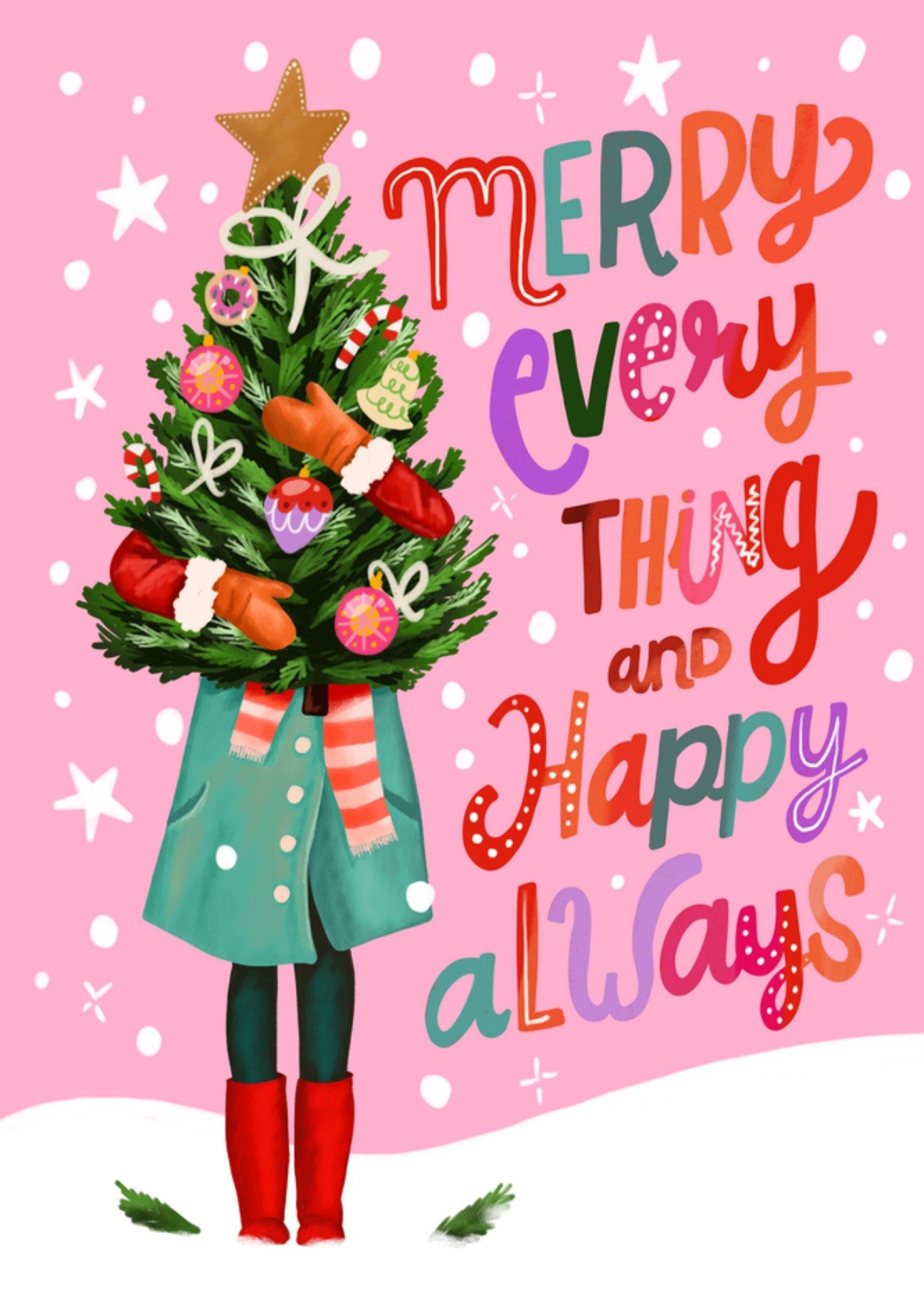 Aniet Illustration Kerstkaart Merry Everything Standard Card