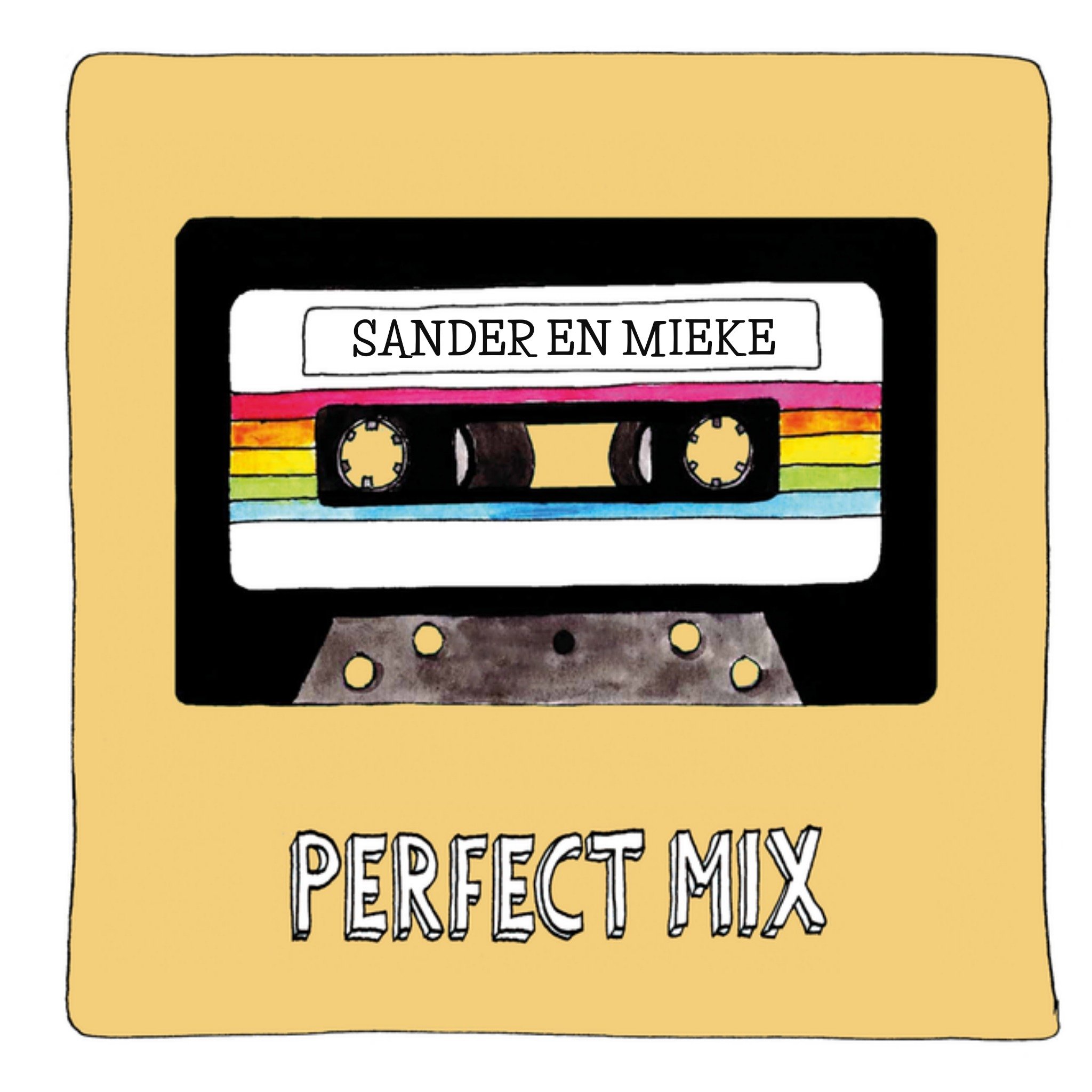 Huwelijkskaart Perfect mix Vierkante Kaart Sandysign