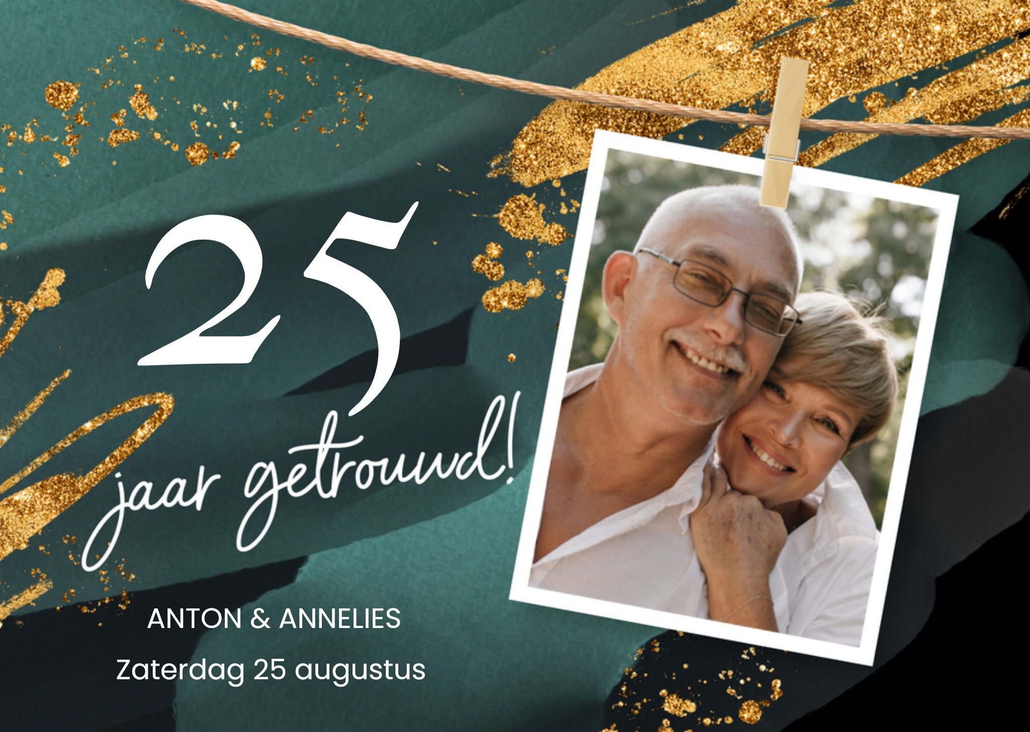 Luckz Uitnodiging huwelijksjubileum fotokaart Standard Card