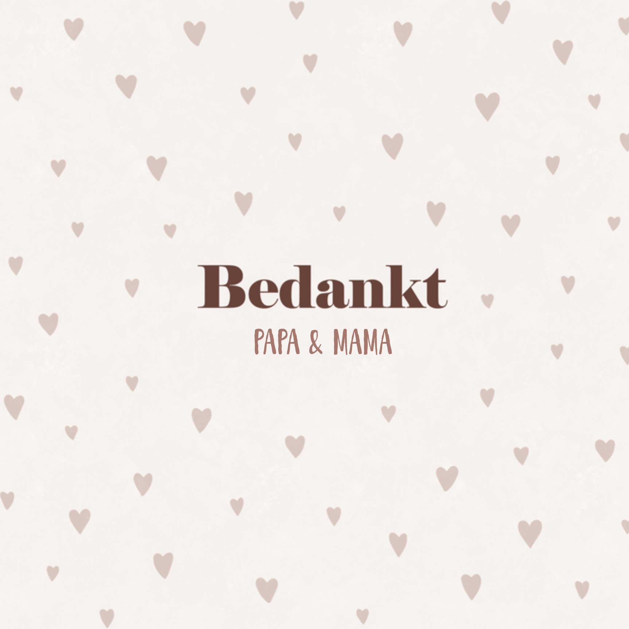 Greetz Bedankkaart papa en mama Vierkant