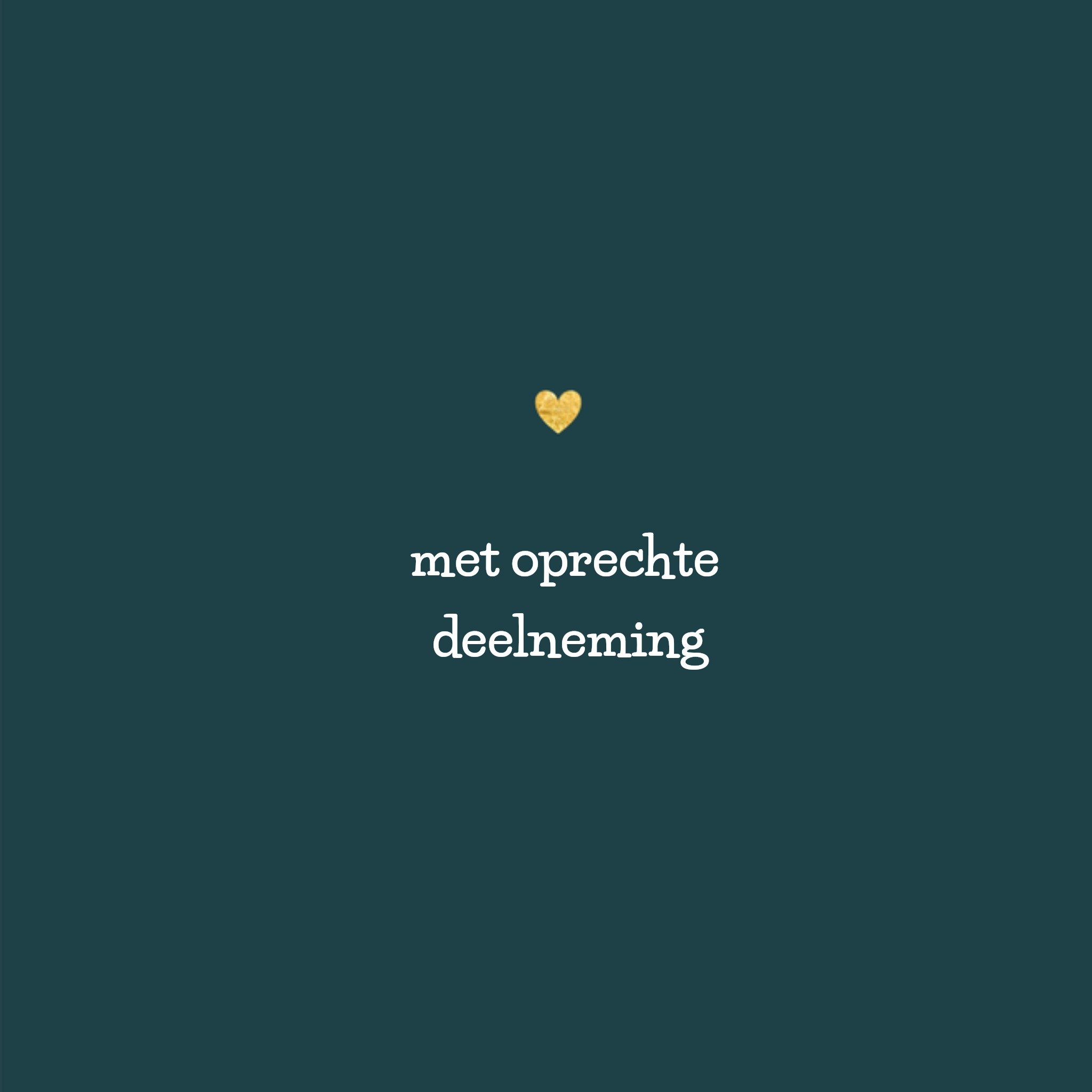 Greetz Condoleancekaart Met oprechte deelneming Vierkant