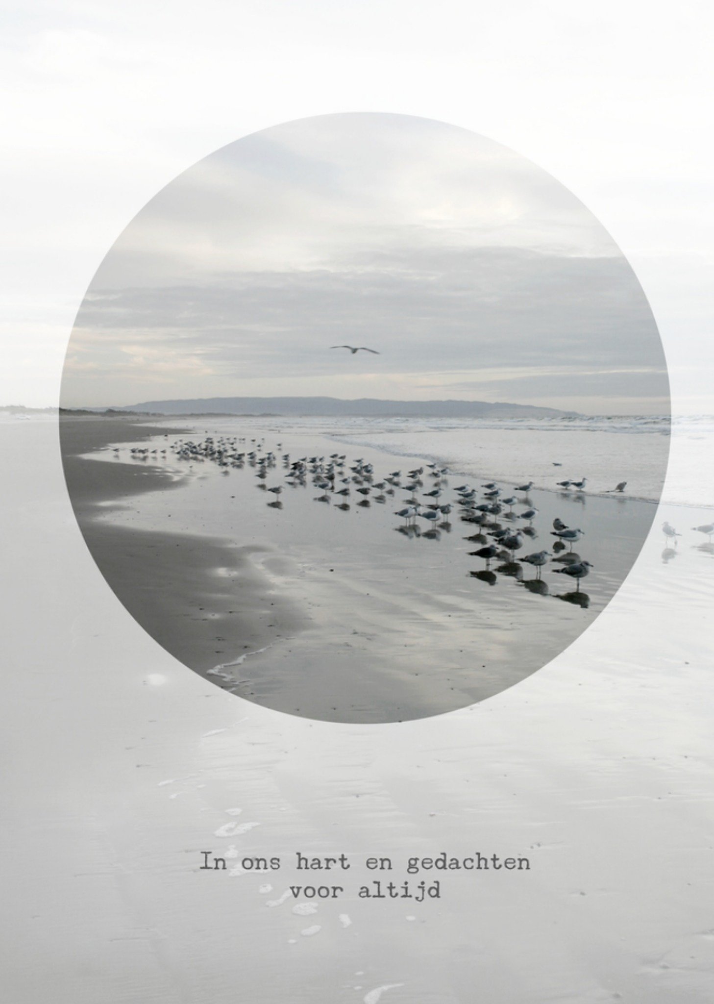 Condoleancekaart In ons hart KaartBright Spot