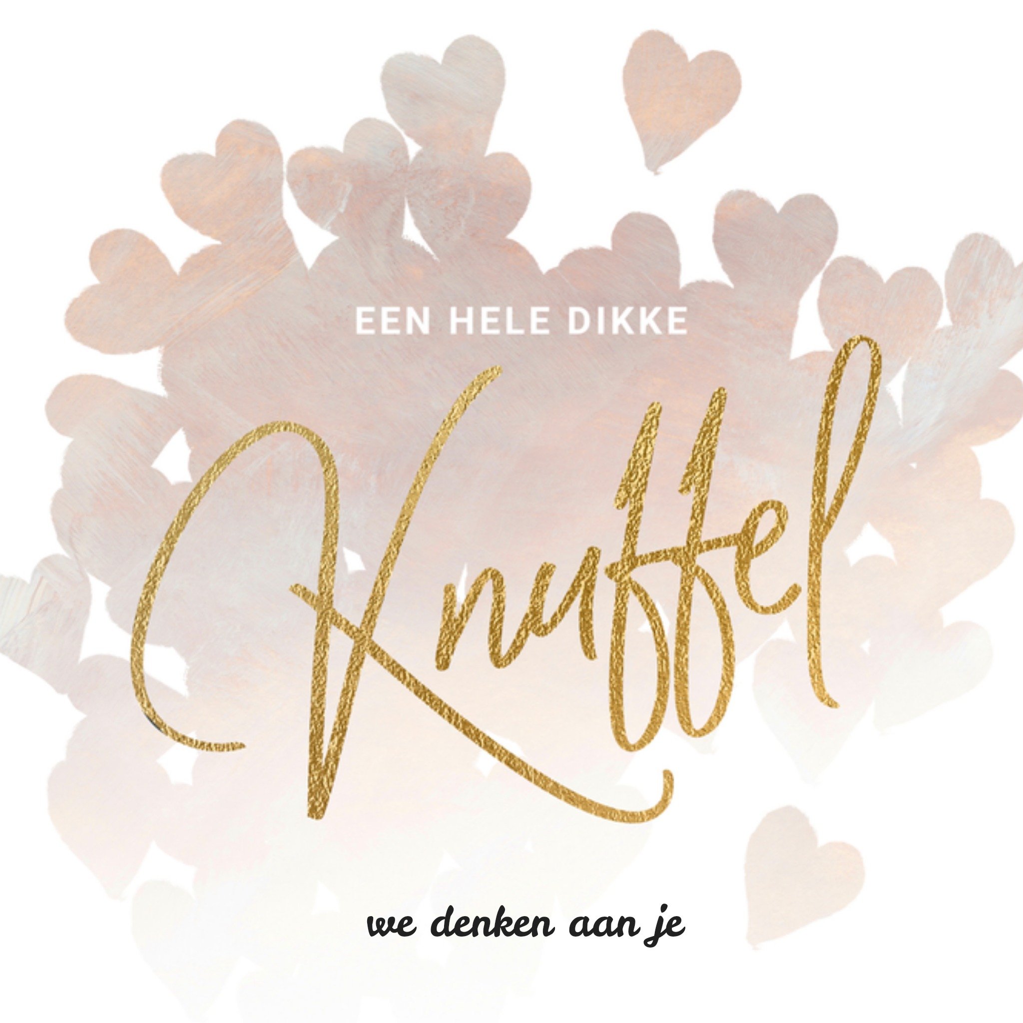 Sterkte kaart dikke knuffel Vierkante Kaart Luckz