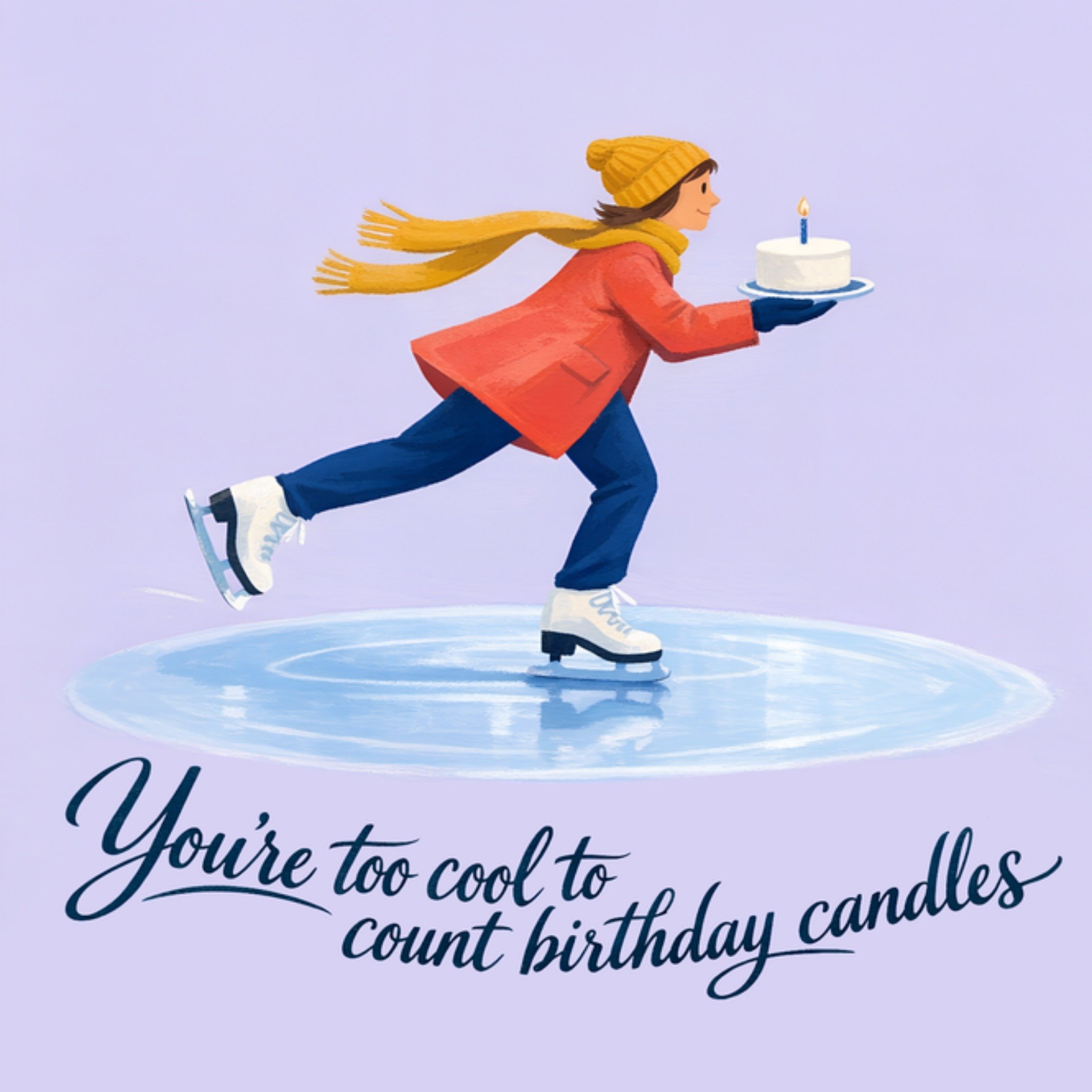 Verjaardagskaart Too cool to count birthday candles Vierkante Kaart Greetz