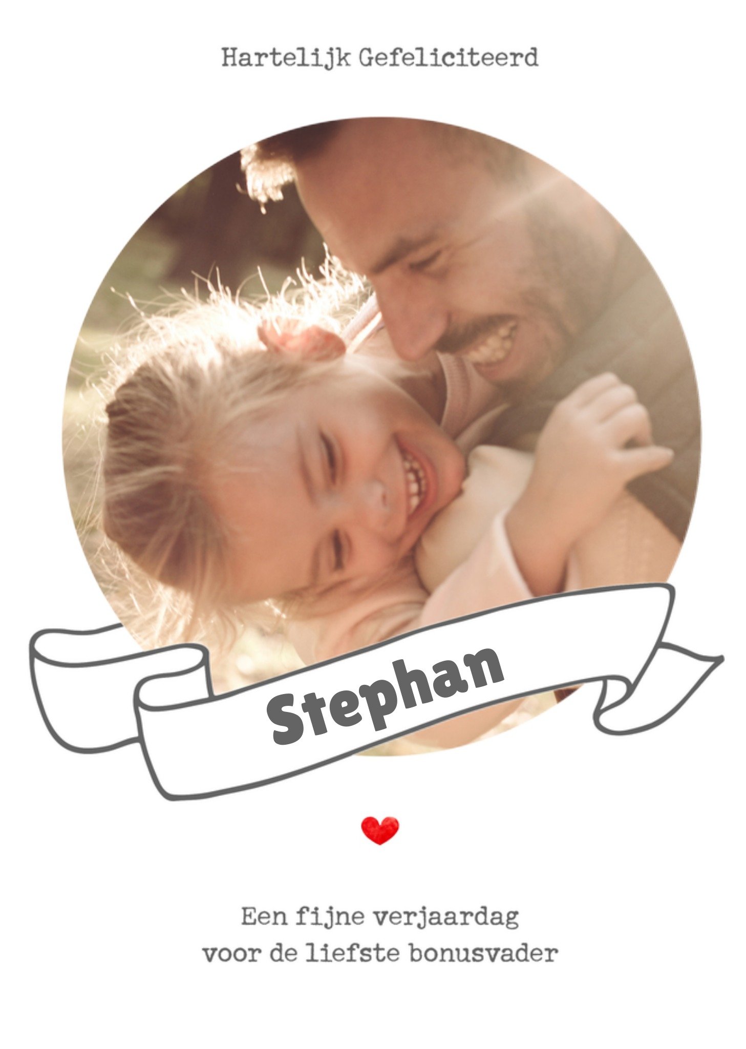 Verjaardag Bonusvader Foto Kaart Bright Spot