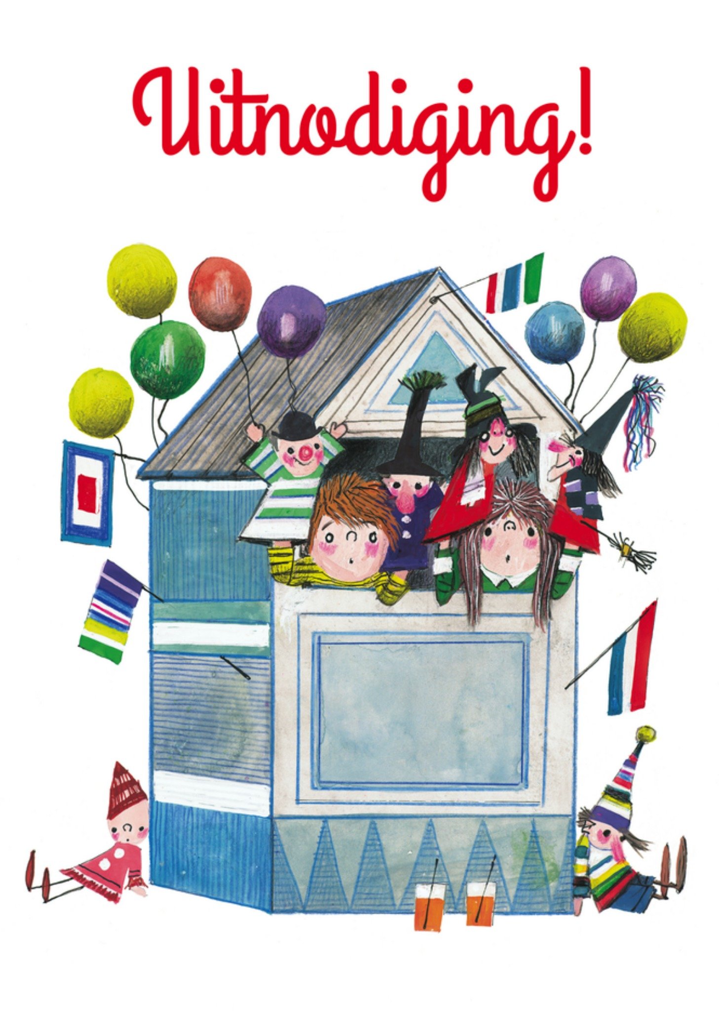 Uitnodiging verjaardag kom je ook? Kaart Fiep Westendorp