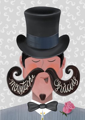 Patricia Hooning | Bedankt kaart | Moustache Gracias