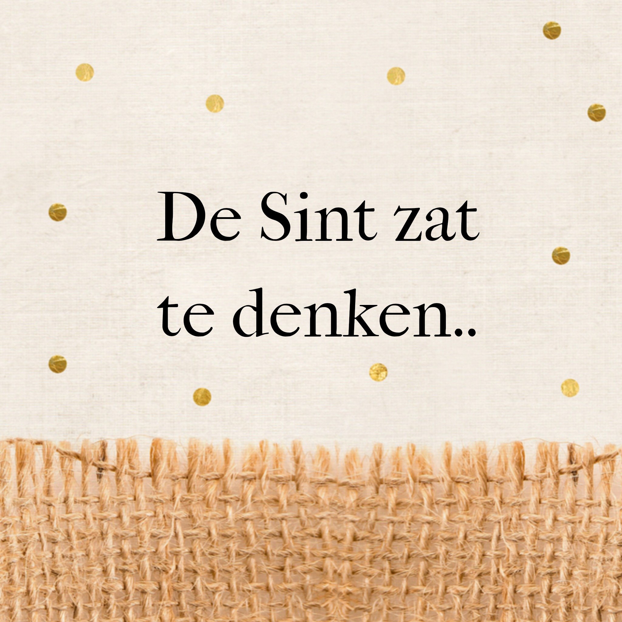 Greetz Sinterklaaskaart Jute Vierkant