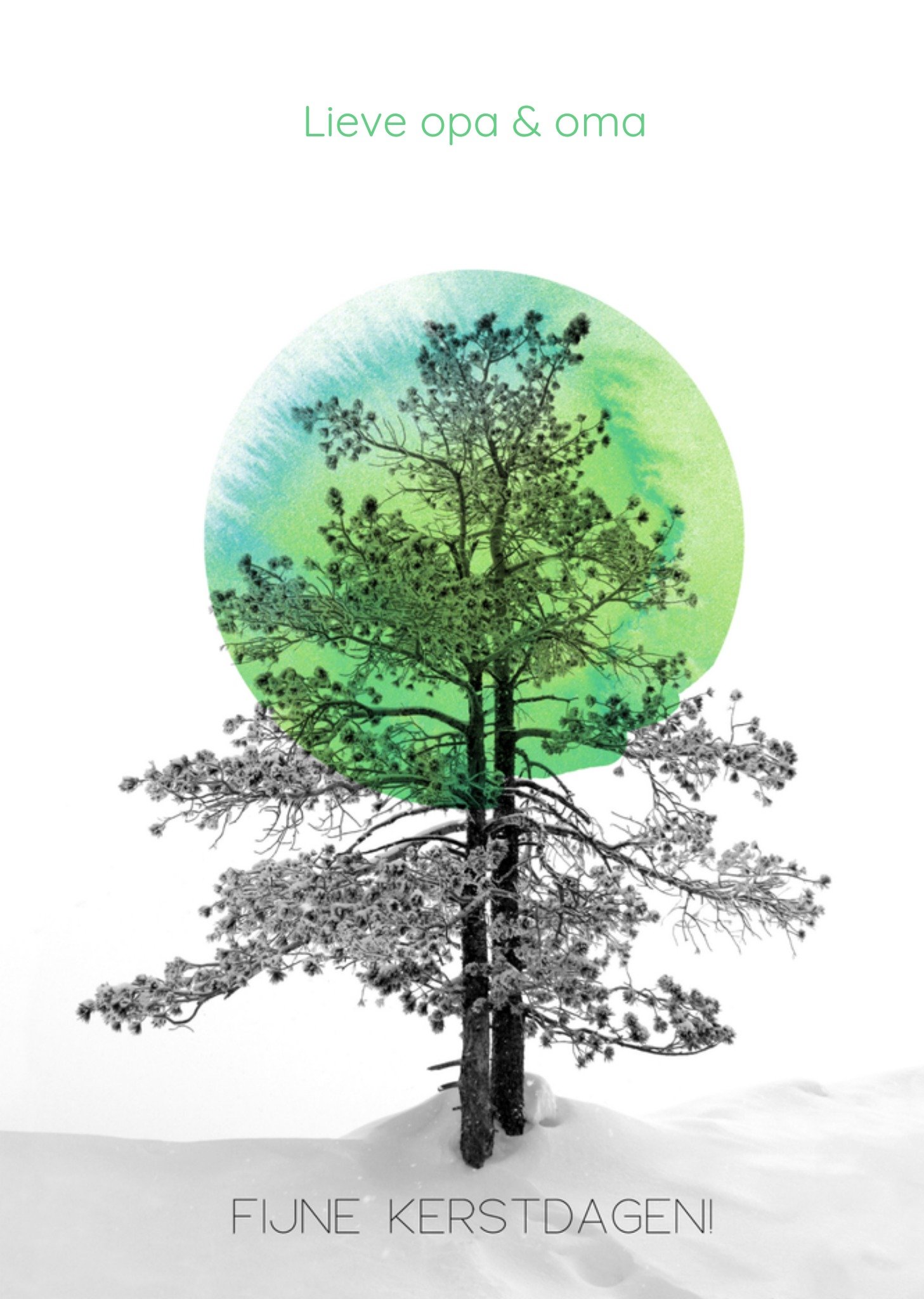 Kerstkaart Lieve opa oma Bright Spot