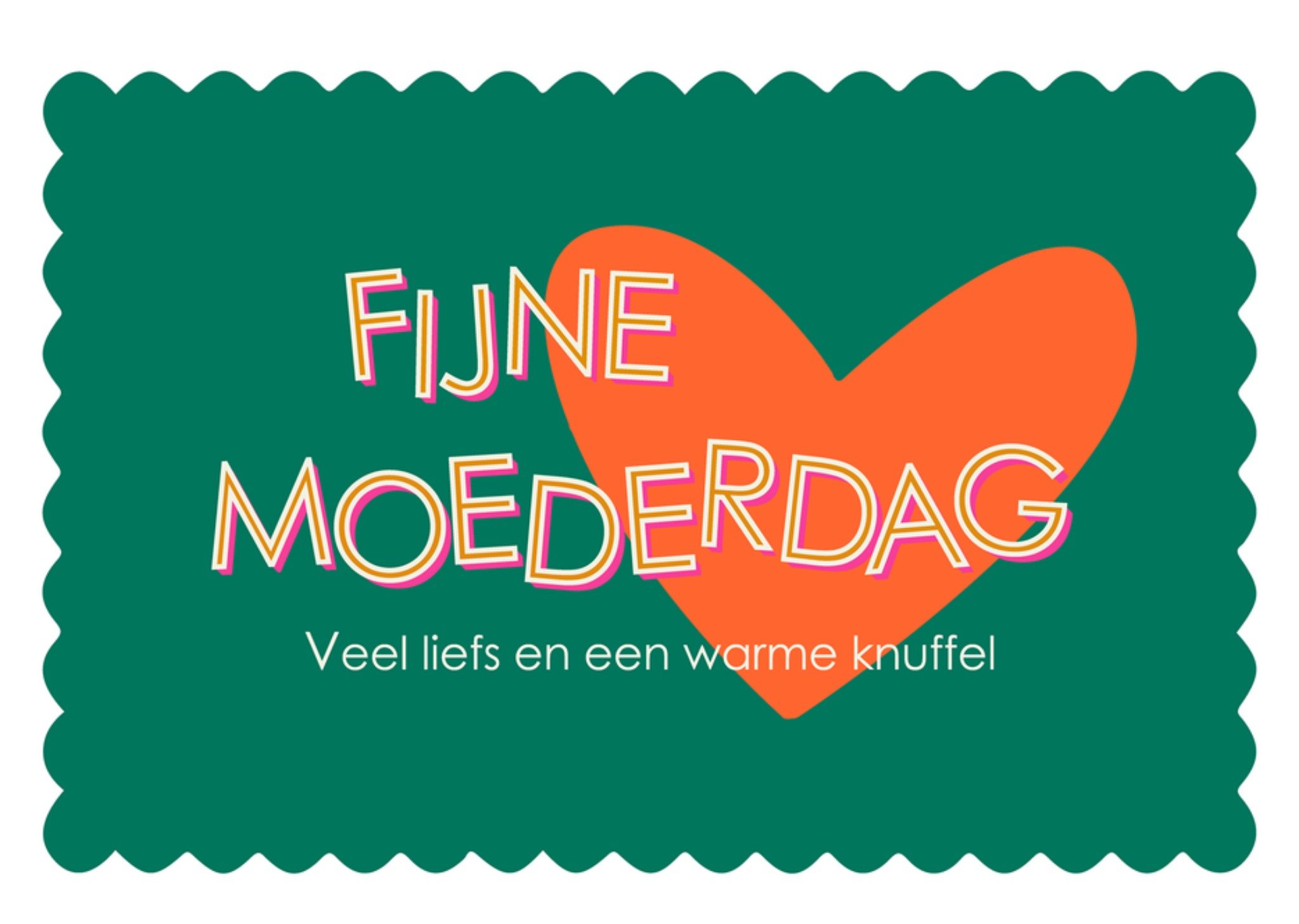 Greetz Moederdagkaart Fijne Moederdag Veel liefs en een warme knuffel Standard Card