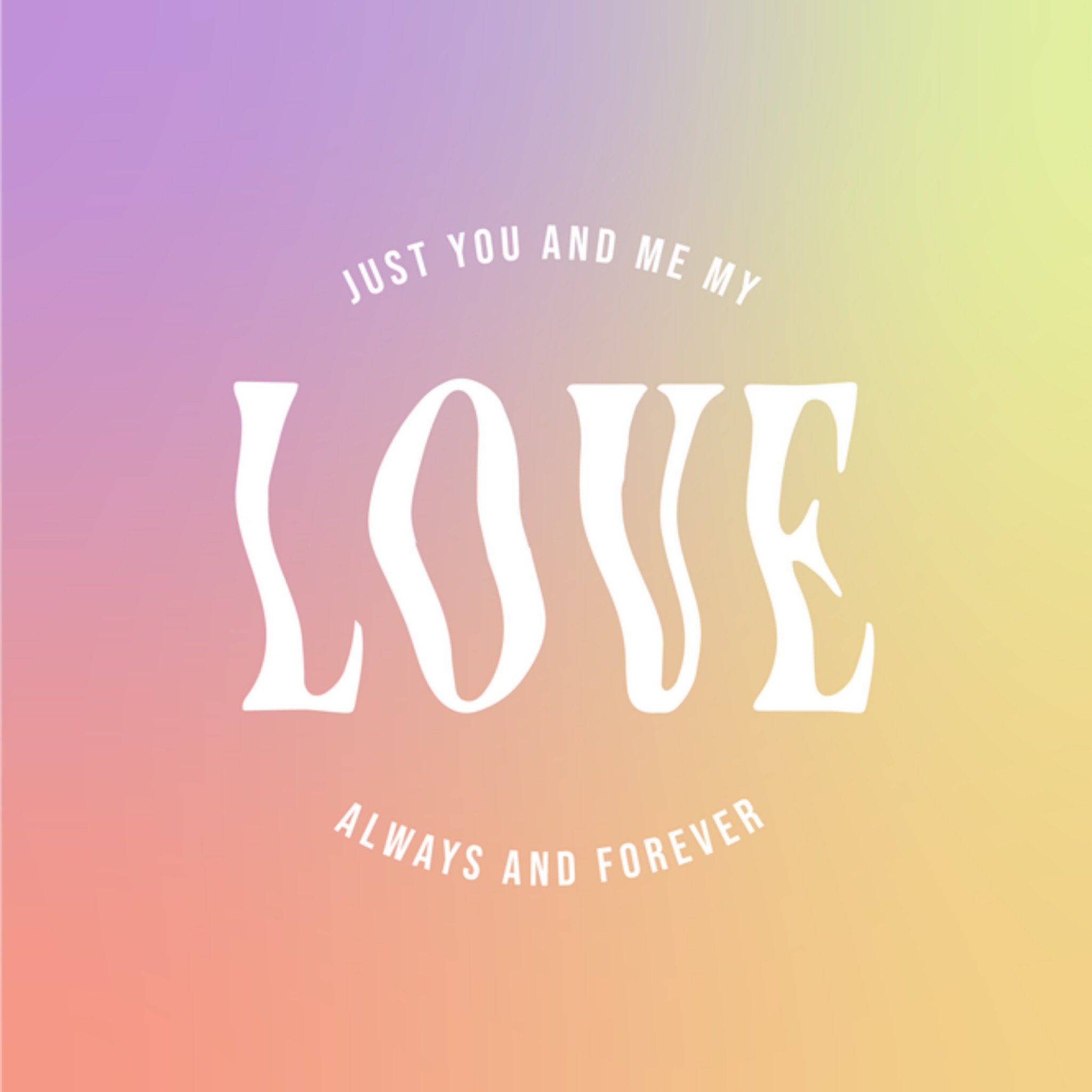 Greetz Valentijnskaart LOVE Always and forever Vierkant